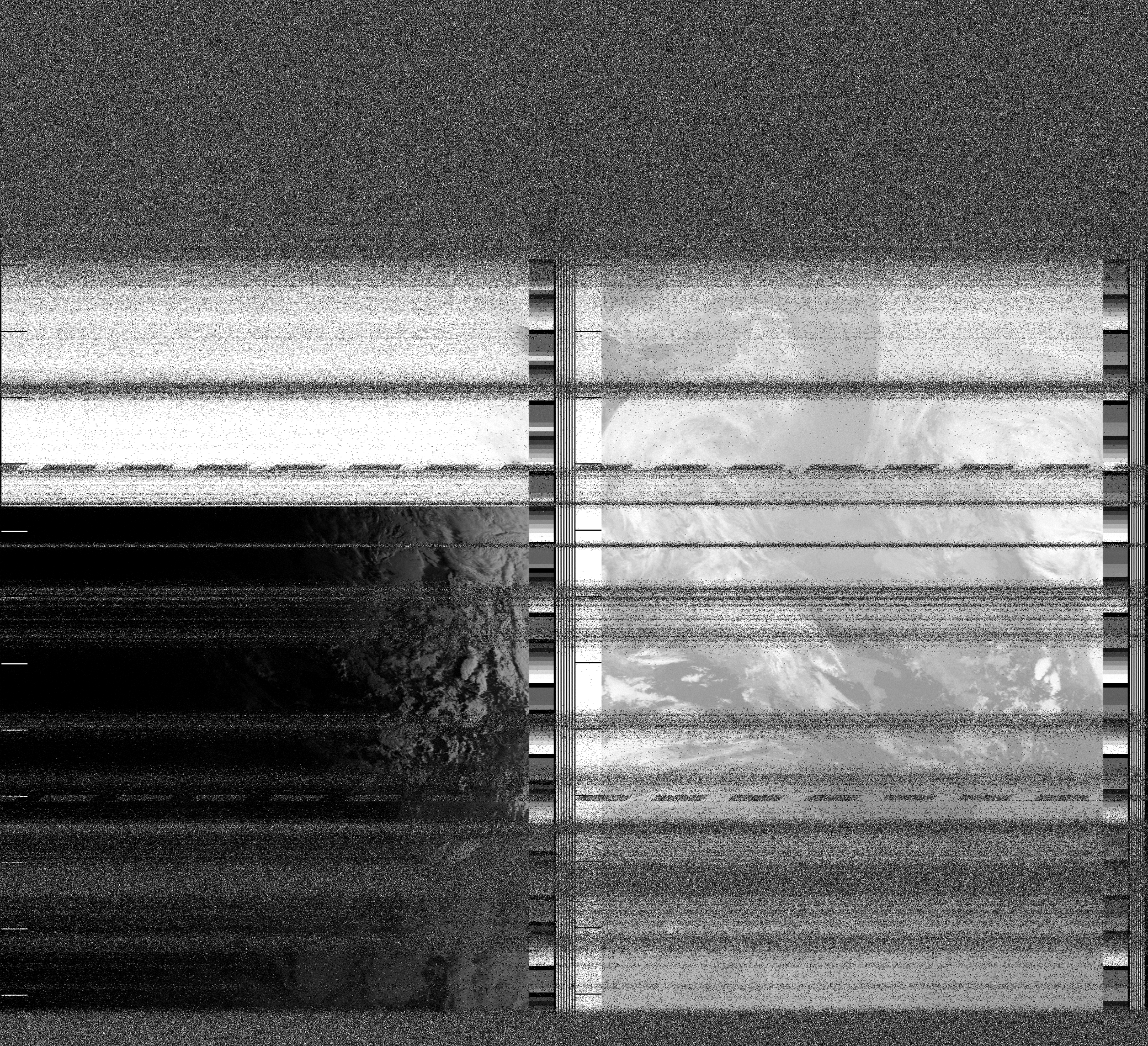 Pristine output with telemetry data withut cropping. Pristine images are
unenhanced, but normalised to produce images which represent,
as best as the software is able to, the original digital data. No attempt is made to temperature
normalise IR images. Disables gamma, sharpening, rotation, and other enhancements.