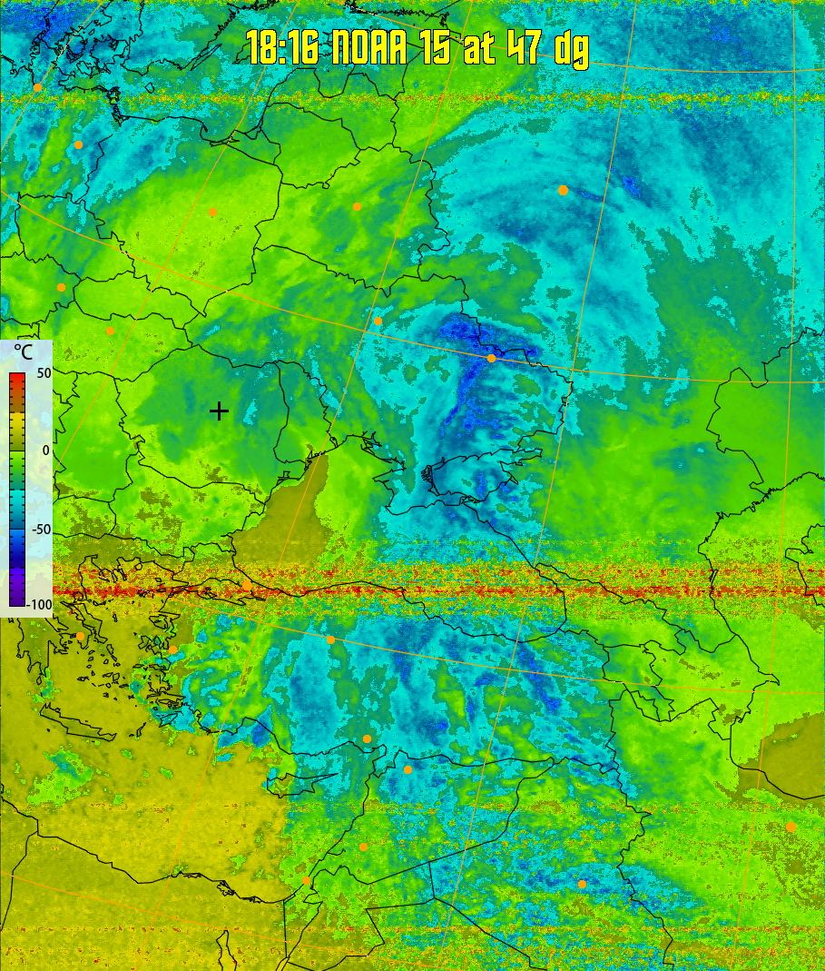 therm:
Produces a false colour image from NOAA APT images based on temperature.
Provides a good way of visualising cloud temperatures.