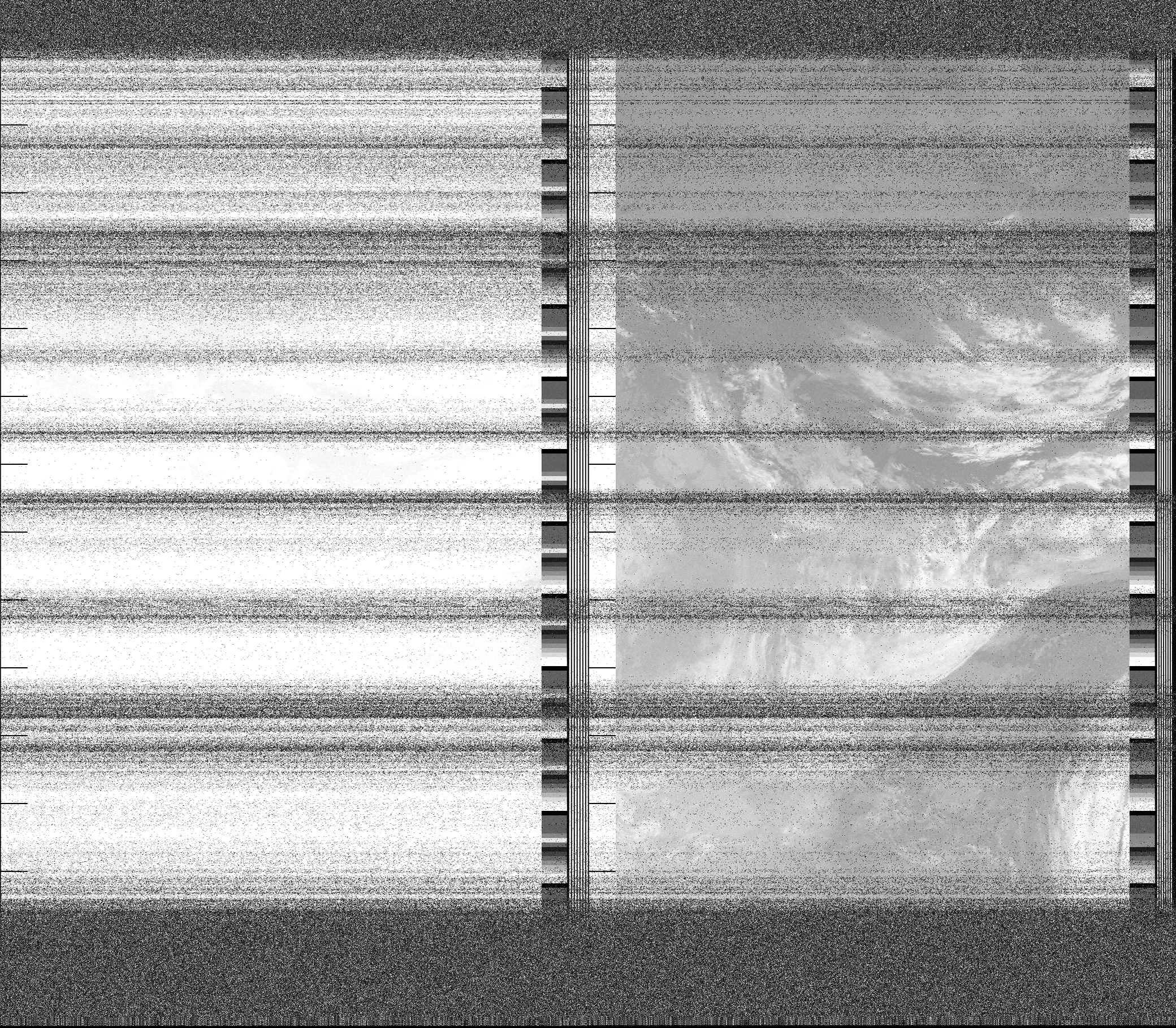 Pristine output with telemetry data withut cropping. Pristine images are
unenhanced, but normalised to produce images which represent,
as best as the software is able to, the original digital data. No attempt is made to temperature
normalise IR images. Disables gamma, sharpening, rotation, and other enhancements.