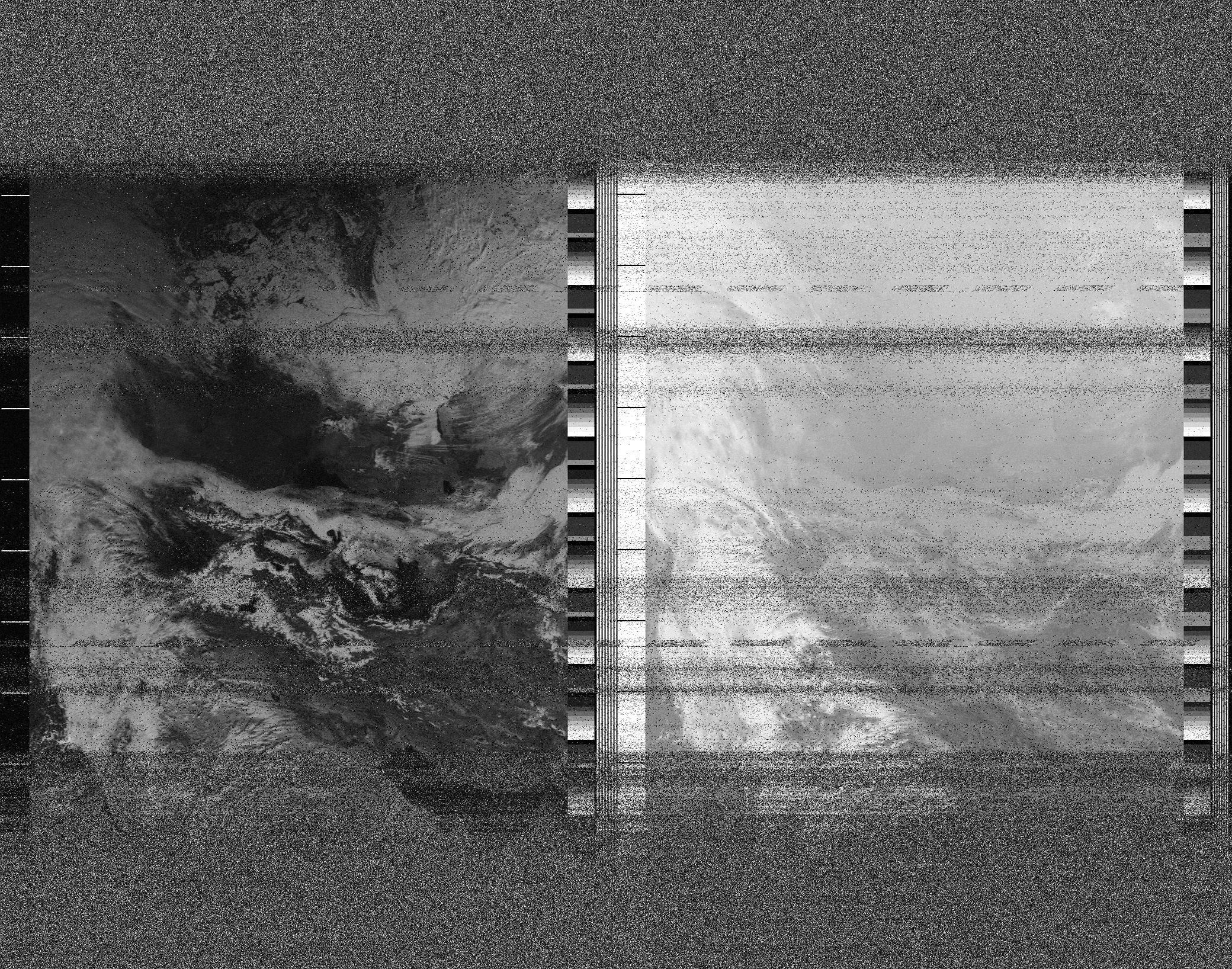 Pristine output with telemetry data withut cropping. Pristine images are
unenhanced, but normalised to produce images which represent,
as best as the software is able to, the original digital data. No attempt is made to temperature
normalise IR images. Disables gamma, sharpening, rotation, and other enhancements.