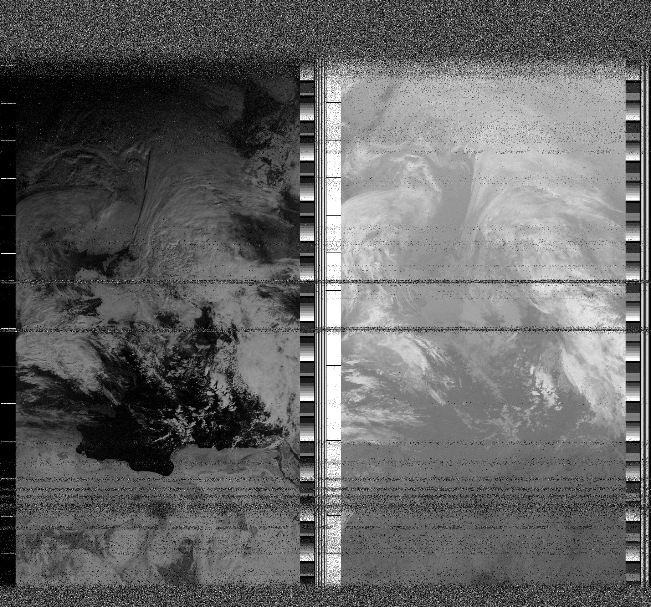 Pristine output with telemetry data withut cropping. Pristine images are
unenhanced, but normalised to produce images which represent,
as best as the software is able to, the original digital data. No attempt is made to temperature
normalise IR images. Disables gamma, sharpening, rotation, and other enhancements.