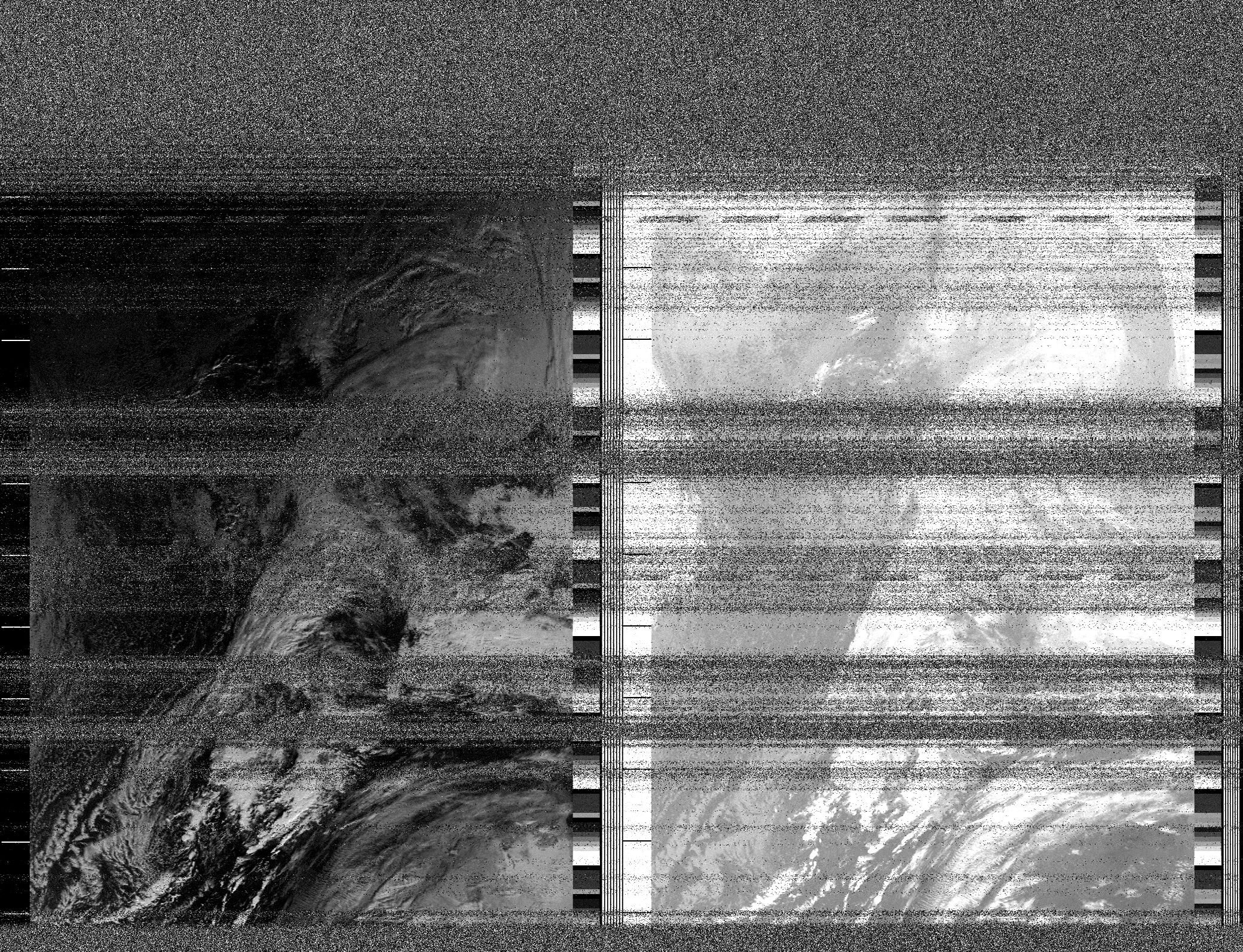 Pristine output with telemetry data withut cropping. Pristine images are
unenhanced, but normalised to produce images which represent,
as best as the software is able to, the original digital data. No attempt is made to temperature
normalise IR images. Disables gamma, sharpening, rotation, and other enhancements.