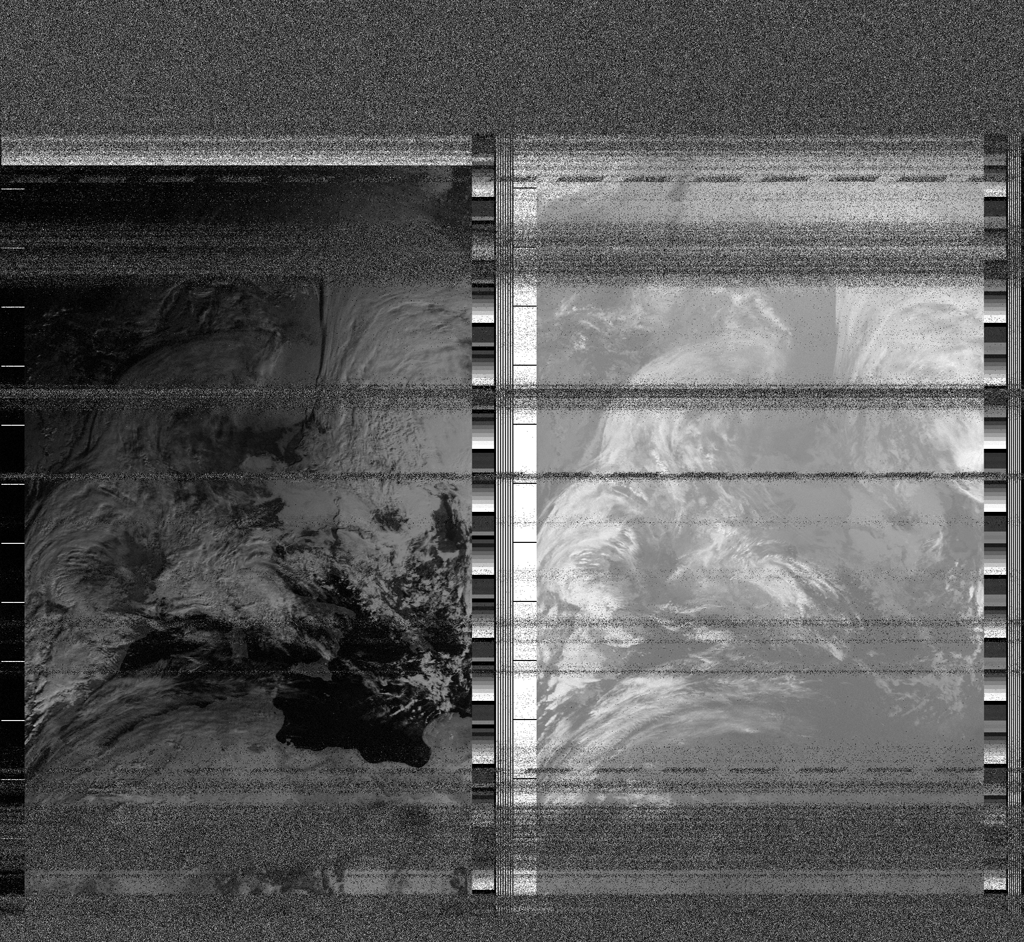 Pristine output with telemetry data withut cropping. Pristine images are
unenhanced, but normalised to produce images which represent,
as best as the software is able to, the original digital data. No attempt is made to temperature
normalise IR images. Disables gamma, sharpening, rotation, and other enhancements.