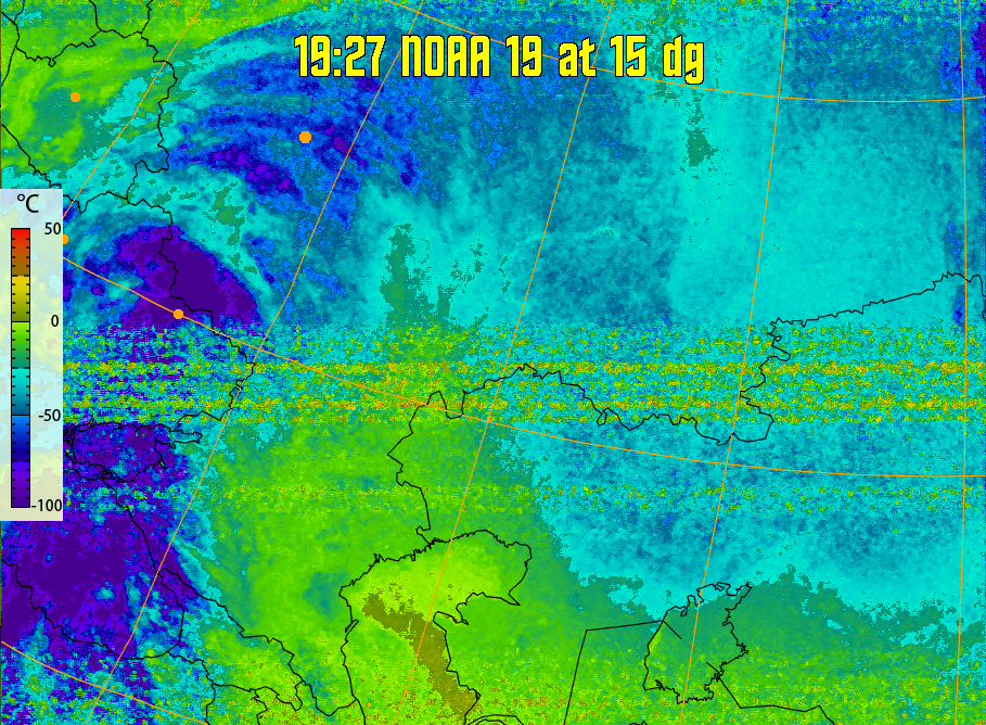 therm:
Produces a false colour image from NOAA APT images based on temperature.
Provides a good way of visualising cloud temperatures.