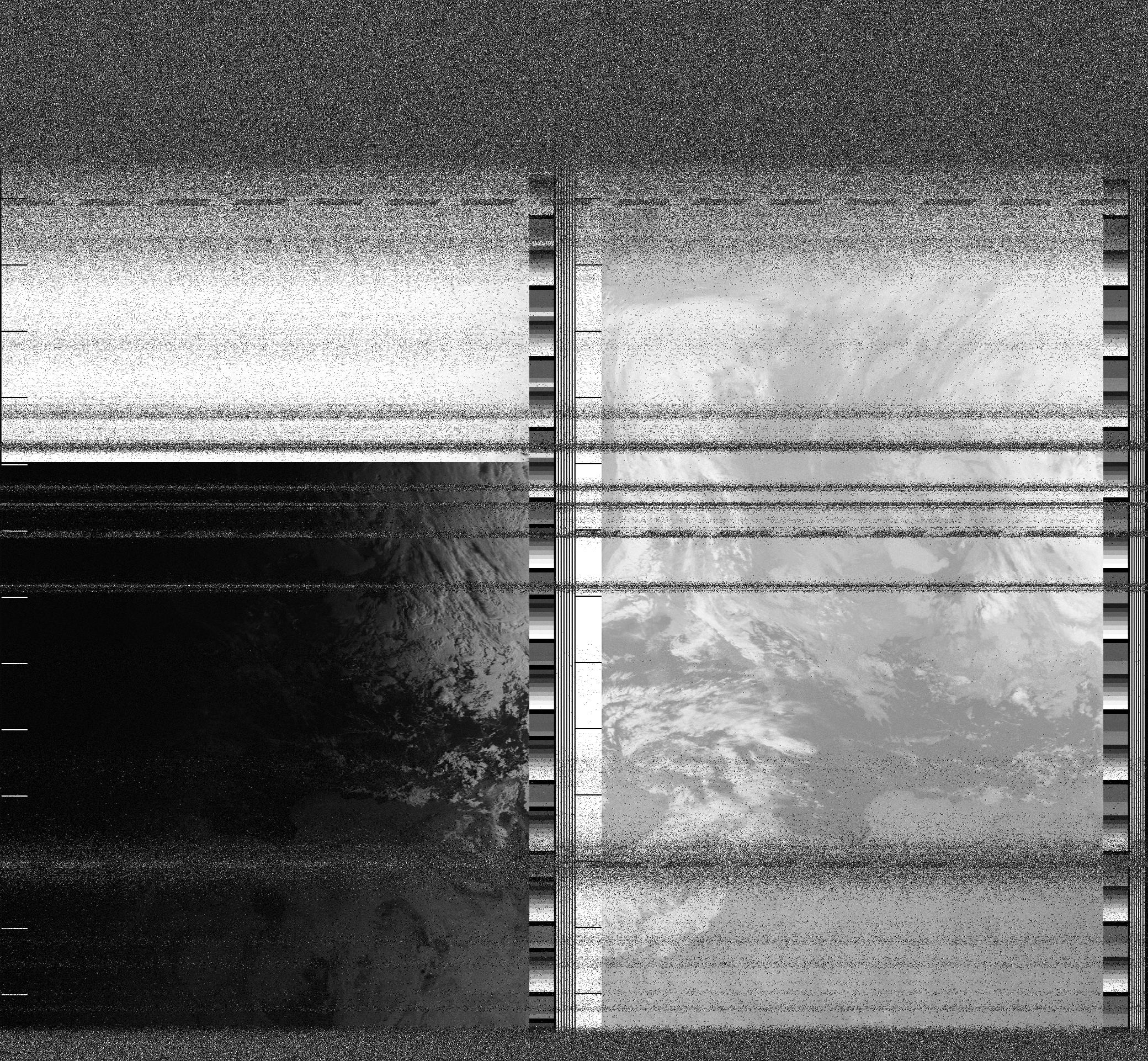 Pristine output with telemetry data withut cropping. Pristine images are
unenhanced, but normalised to produce images which represent,
as best as the software is able to, the original digital data. No attempt is made to temperature
normalise IR images. Disables gamma, sharpening, rotation, and other enhancements.