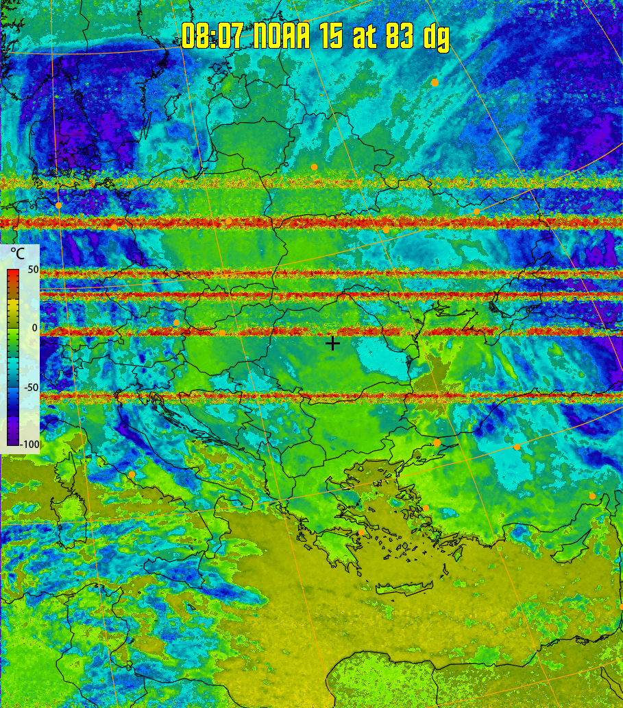 therm:
Produces a false colour image from NOAA APT images based on temperature.
Provides a good way of visualising cloud temperatures.