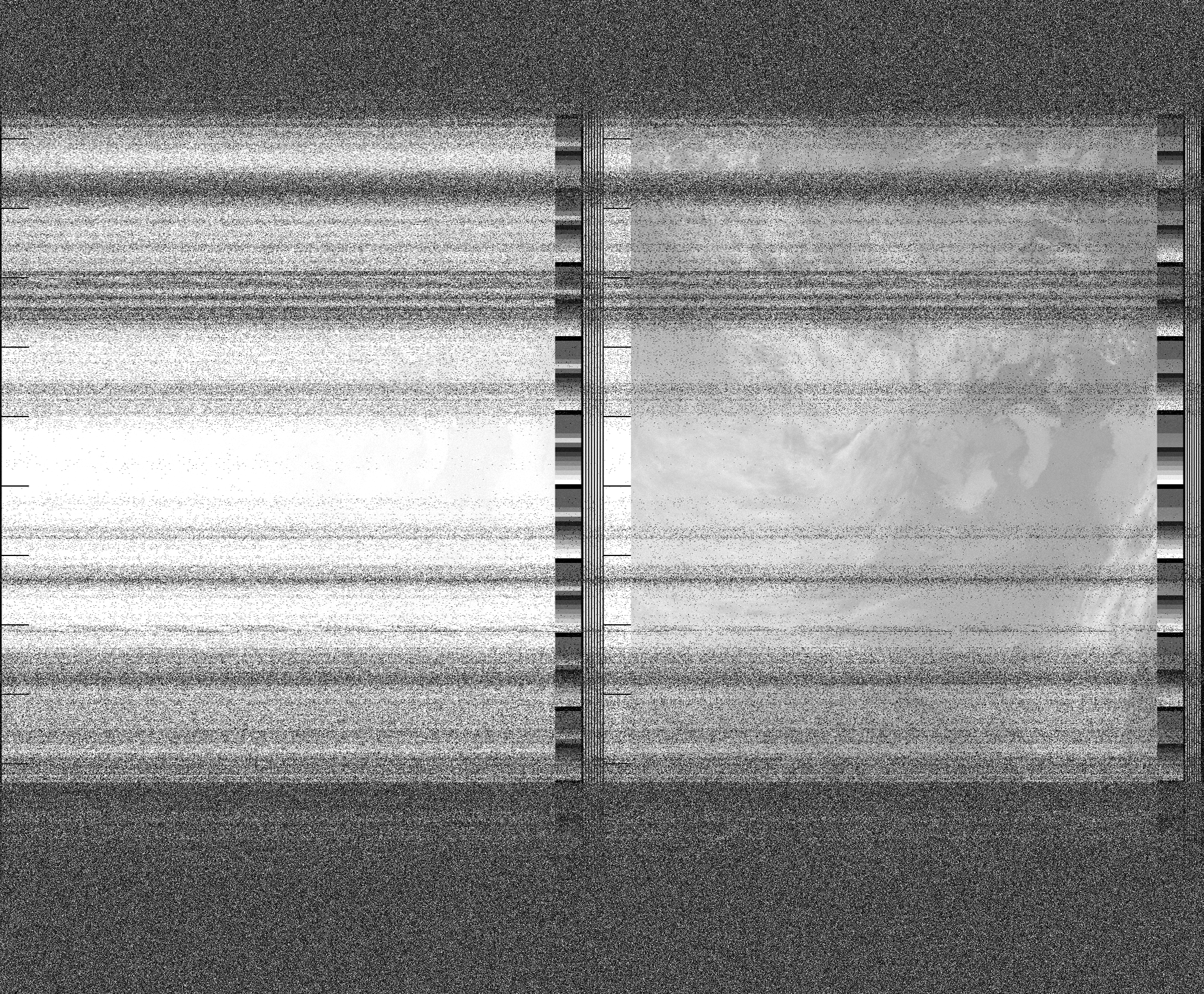 Pristine output with telemetry data withut cropping. Pristine images are
unenhanced, but normalised to produce images which represent,
as best as the software is able to, the original digital data. No attempt is made to temperature
normalise IR images. Disables gamma, sharpening, rotation, and other enhancements.