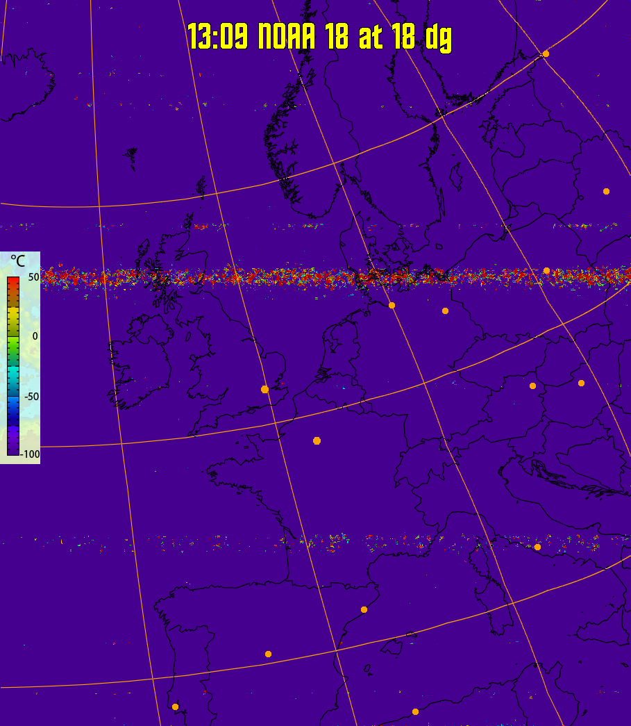 therm:
Produces a false colour image from NOAA APT images based on temperature.
Provides a good way of visualising cloud temperatures.