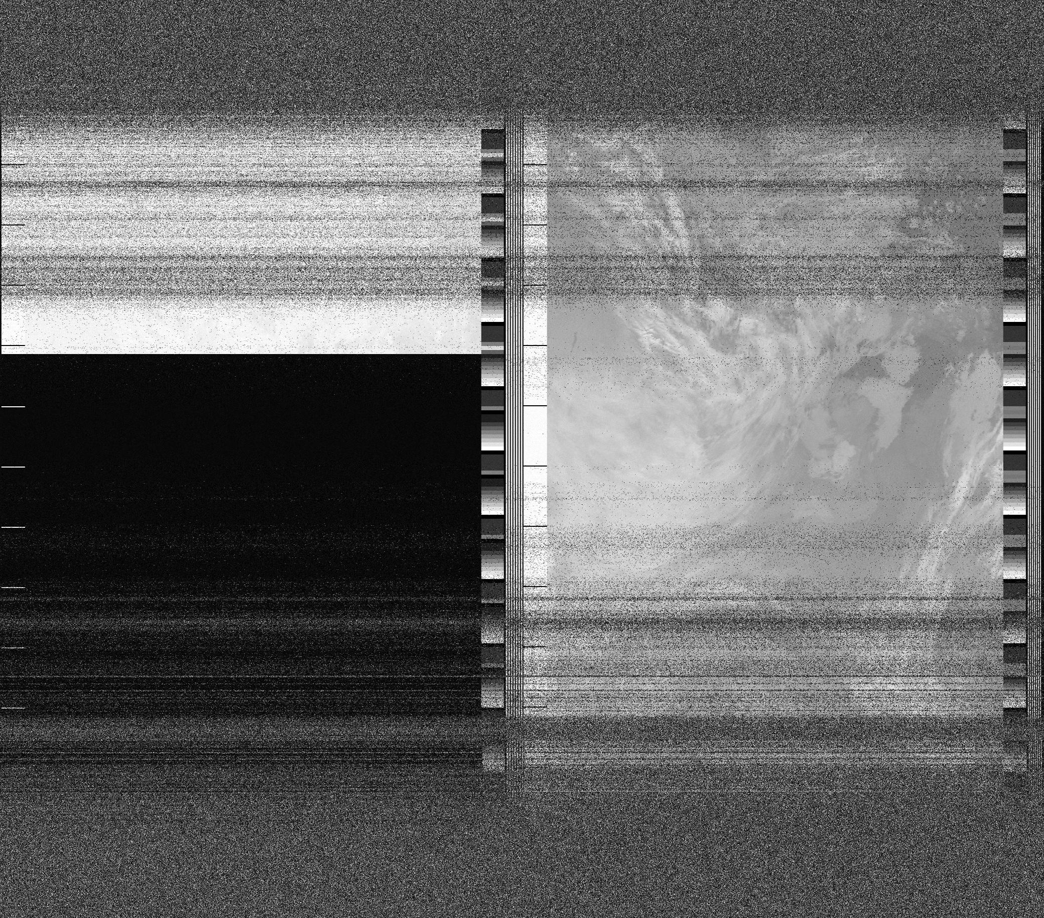 Pristine output with telemetry data withut cropping. Pristine images are
unenhanced, but normalised to produce images which represent,
as best as the software is able to, the original digital data. No attempt is made to temperature
normalise IR images. Disables gamma, sharpening, rotation, and other enhancements.