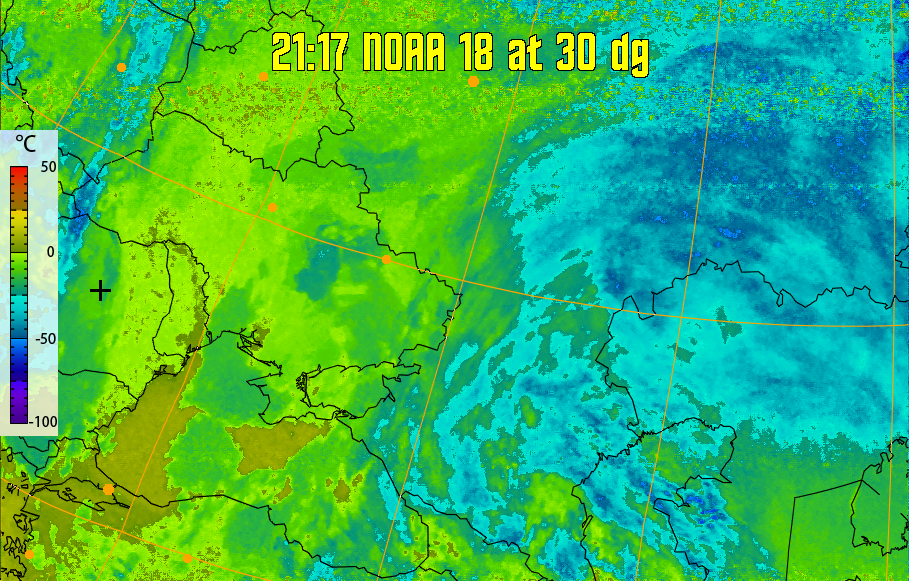 therm:
Produces a false colour image from NOAA APT images based on temperature.
Provides a good way of visualising cloud temperatures.