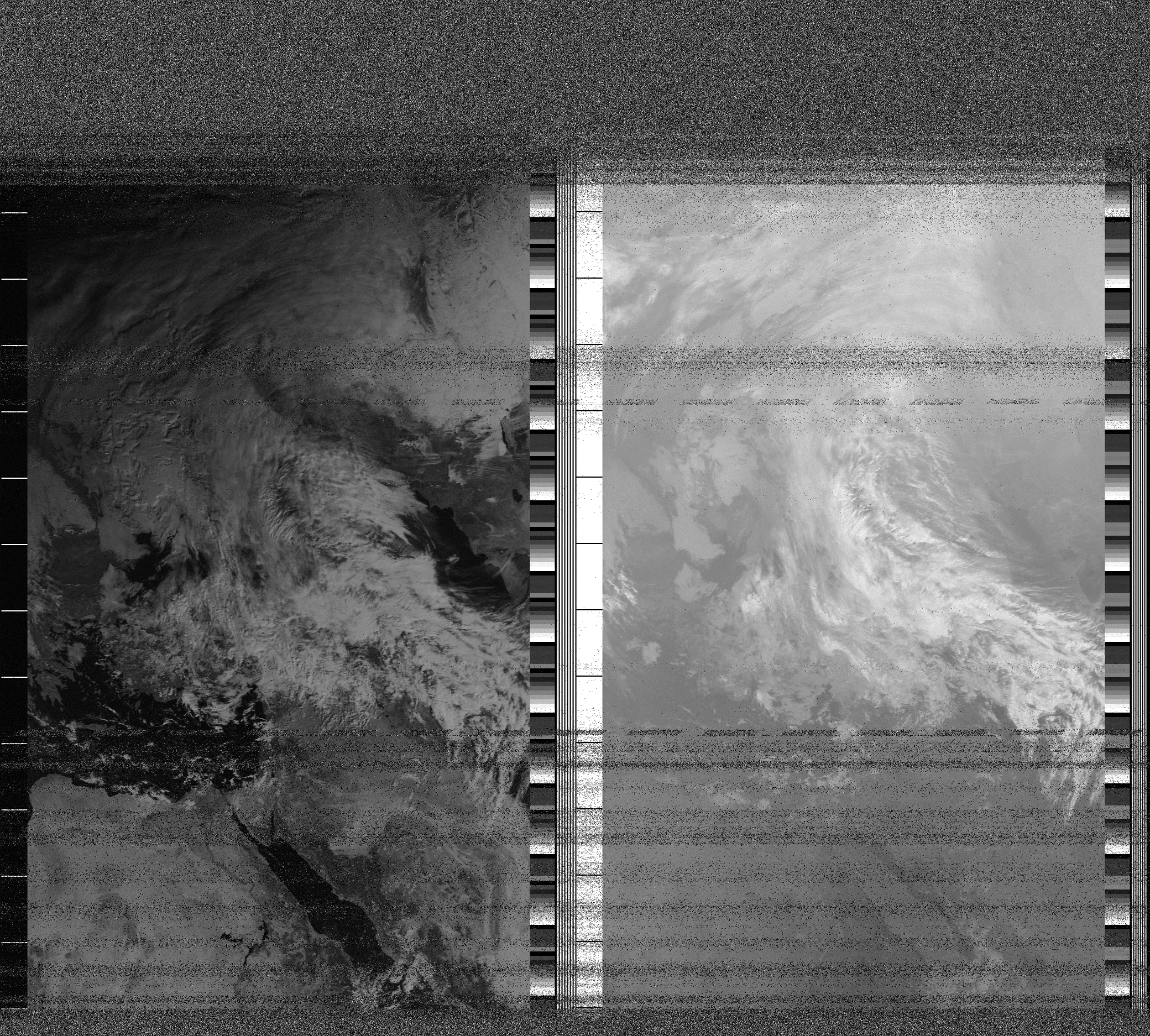 Pristine output with telemetry data withut cropping. Pristine images are
unenhanced, but normalised to produce images which represent,
as best as the software is able to, the original digital data. No attempt is made to temperature
normalise IR images. Disables gamma, sharpening, rotation, and other enhancements.