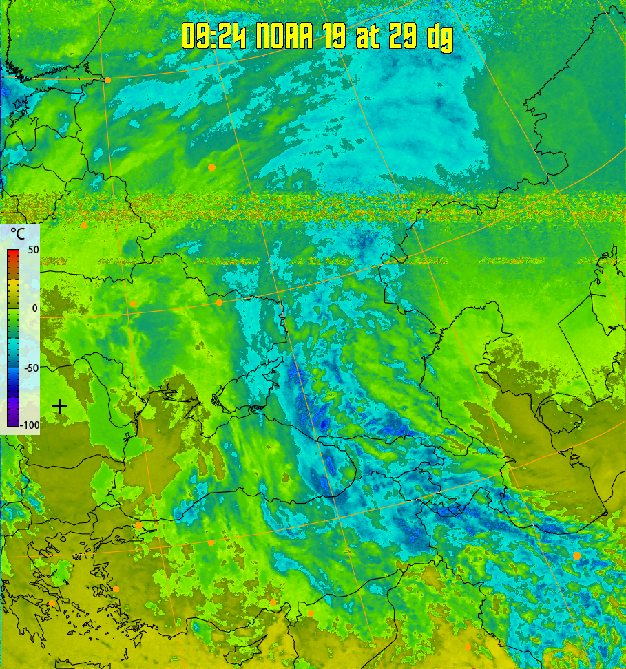 therm:
Produces a false colour image from NOAA APT images based on temperature.
Provides a good way of visualising cloud temperatures.