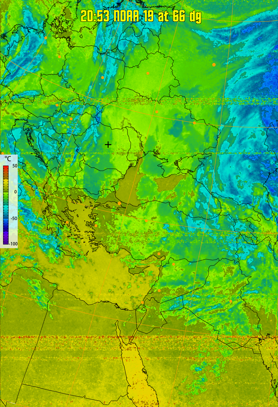 therm:
Produces a false colour image from NOAA APT images based on temperature.
Provides a good way of visualising cloud temperatures.