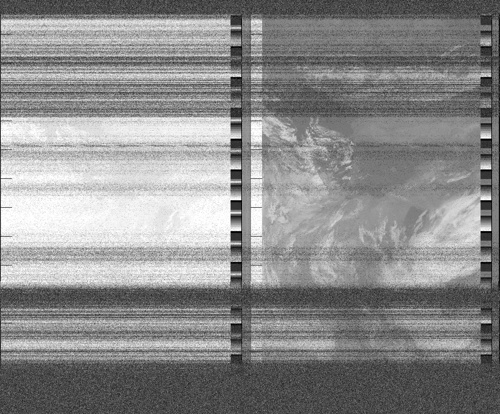 Pristine output with telemetry data withut cropping. Pristine images are
unenhanced, but normalised to produce images which represent,
as best as the software is able to, the original digital data. No attempt is made to temperature
normalise IR images. Disables gamma, sharpening, rotation, and other enhancements.