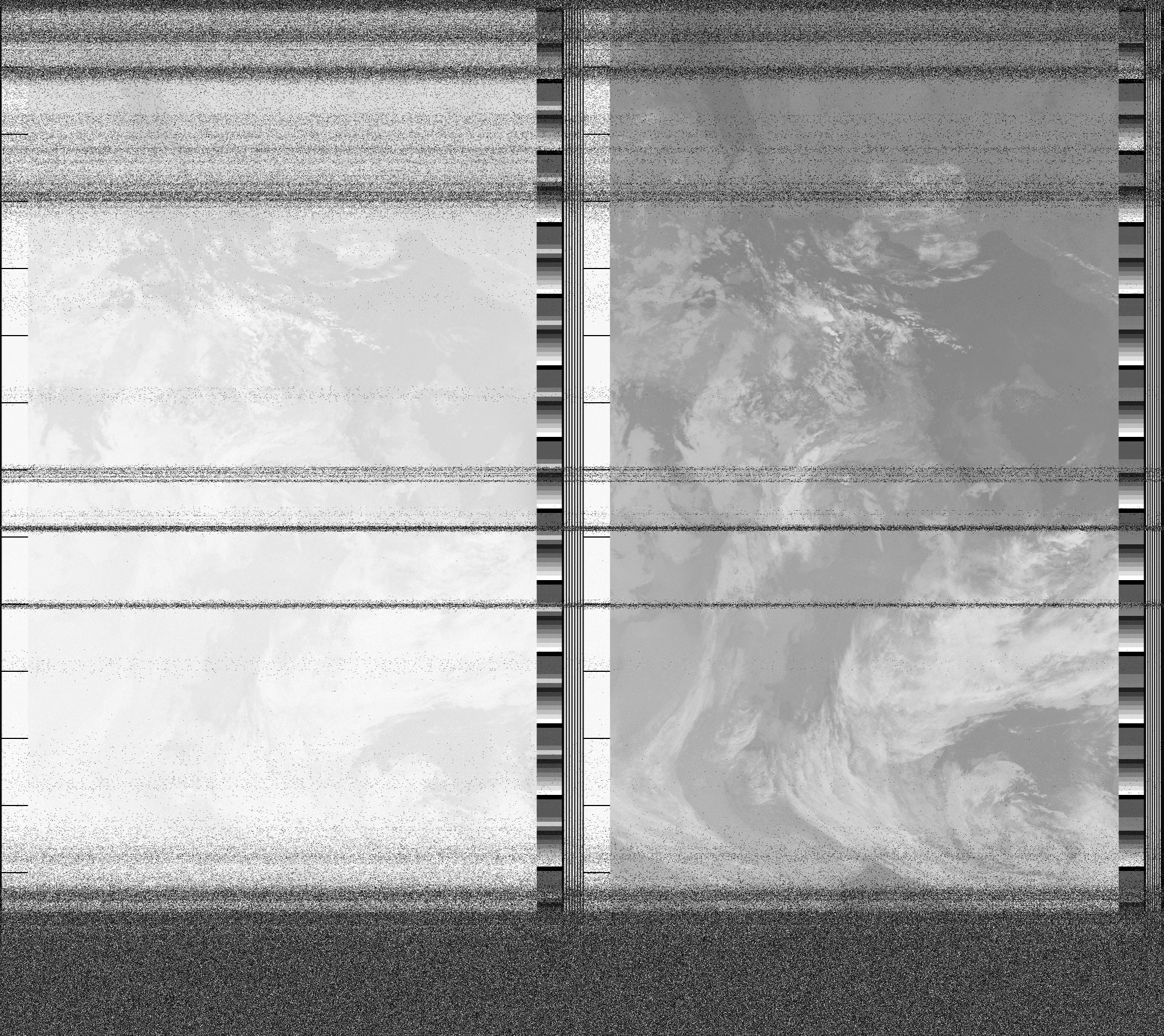 Pristine output with telemetry data withut cropping. Pristine images are
unenhanced, but normalised to produce images which represent,
as best as the software is able to, the original digital data. No attempt is made to temperature
normalise IR images. Disables gamma, sharpening, rotation, and other enhancements.