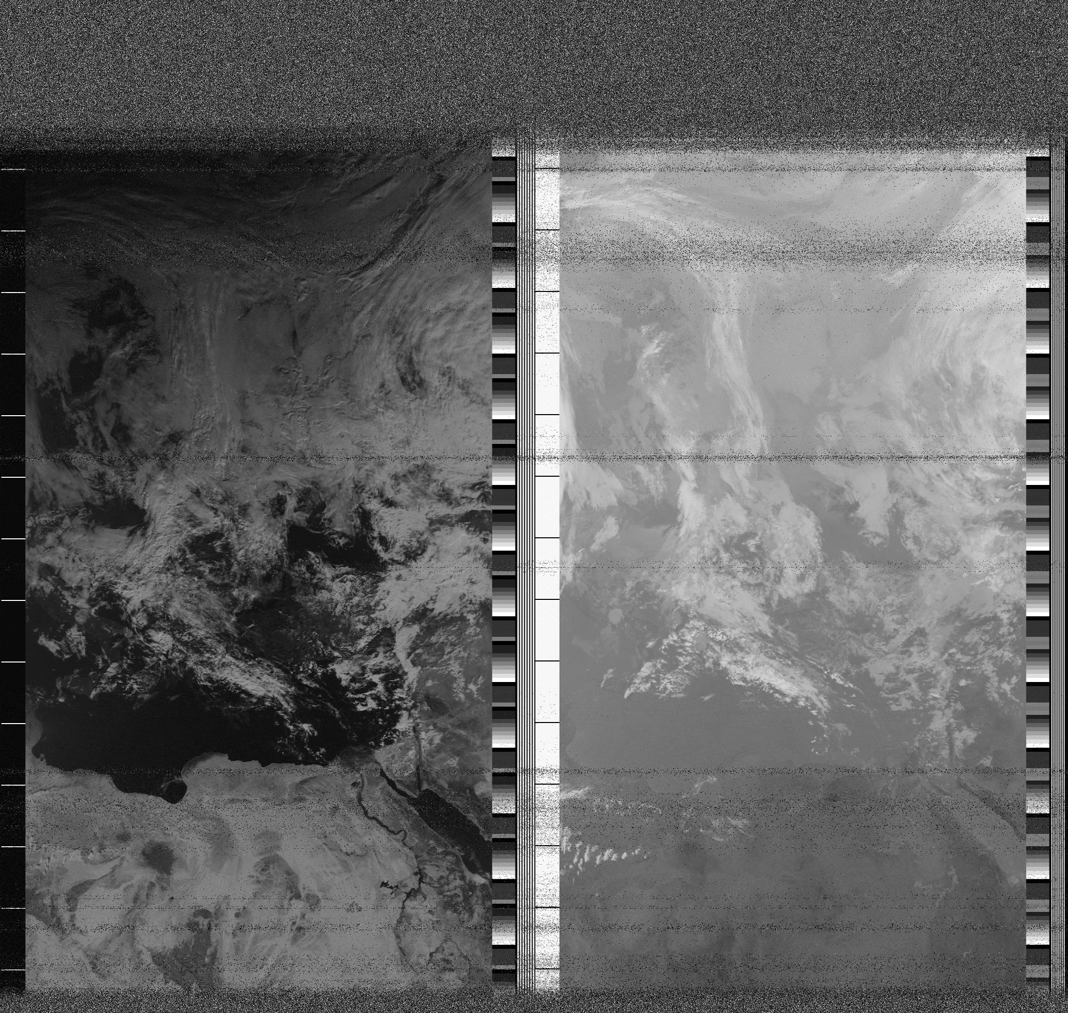 Pristine output with telemetry data withut cropping. Pristine images are
unenhanced, but normalised to produce images which represent,
as best as the software is able to, the original digital data. No attempt is made to temperature
normalise IR images. Disables gamma, sharpening, rotation, and other enhancements.