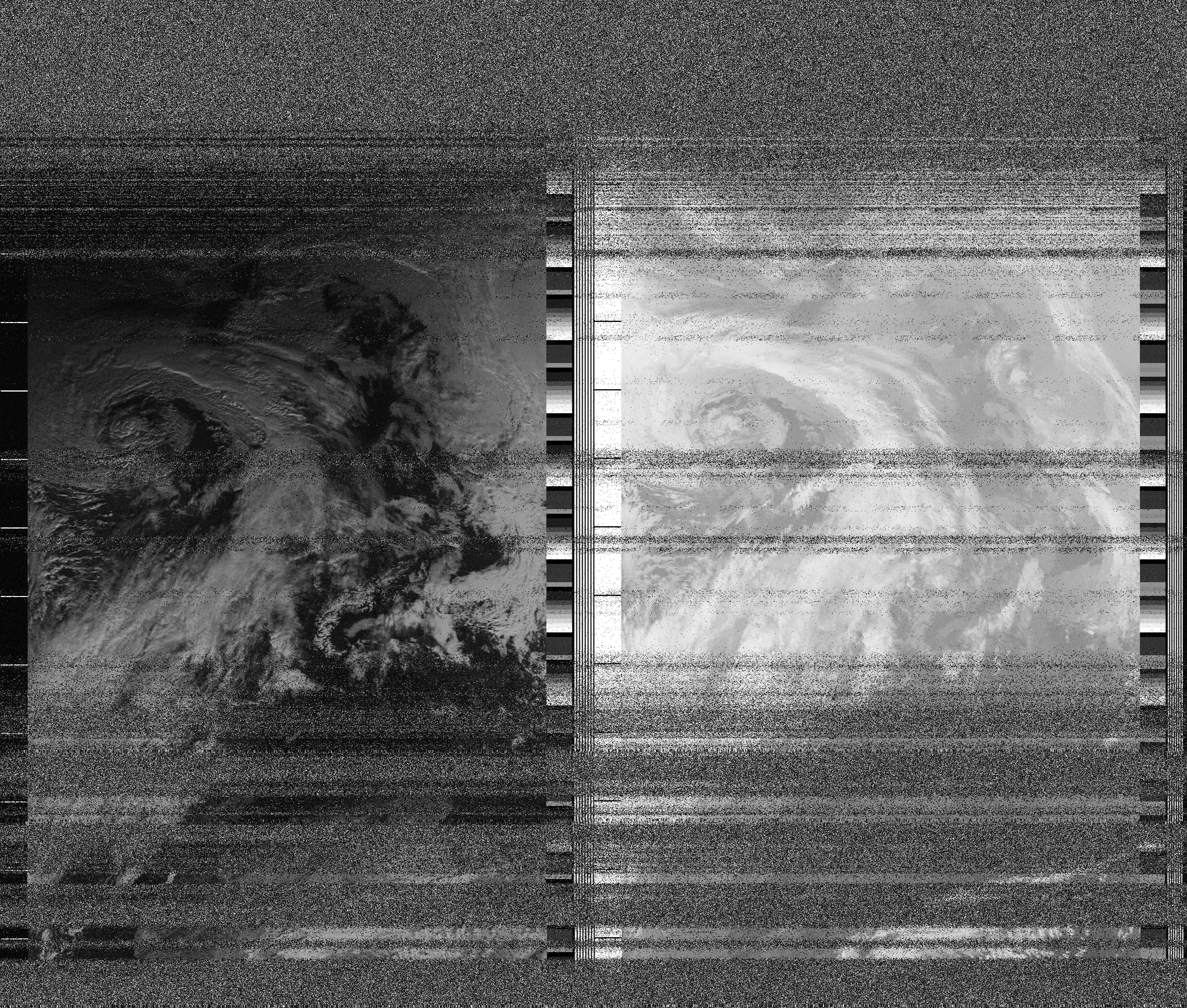 Pristine output with telemetry data withut cropping. Pristine images are
unenhanced, but normalised to produce images which represent,
as best as the software is able to, the original digital data. No attempt is made to temperature
normalise IR images. Disables gamma, sharpening, rotation, and other enhancements.