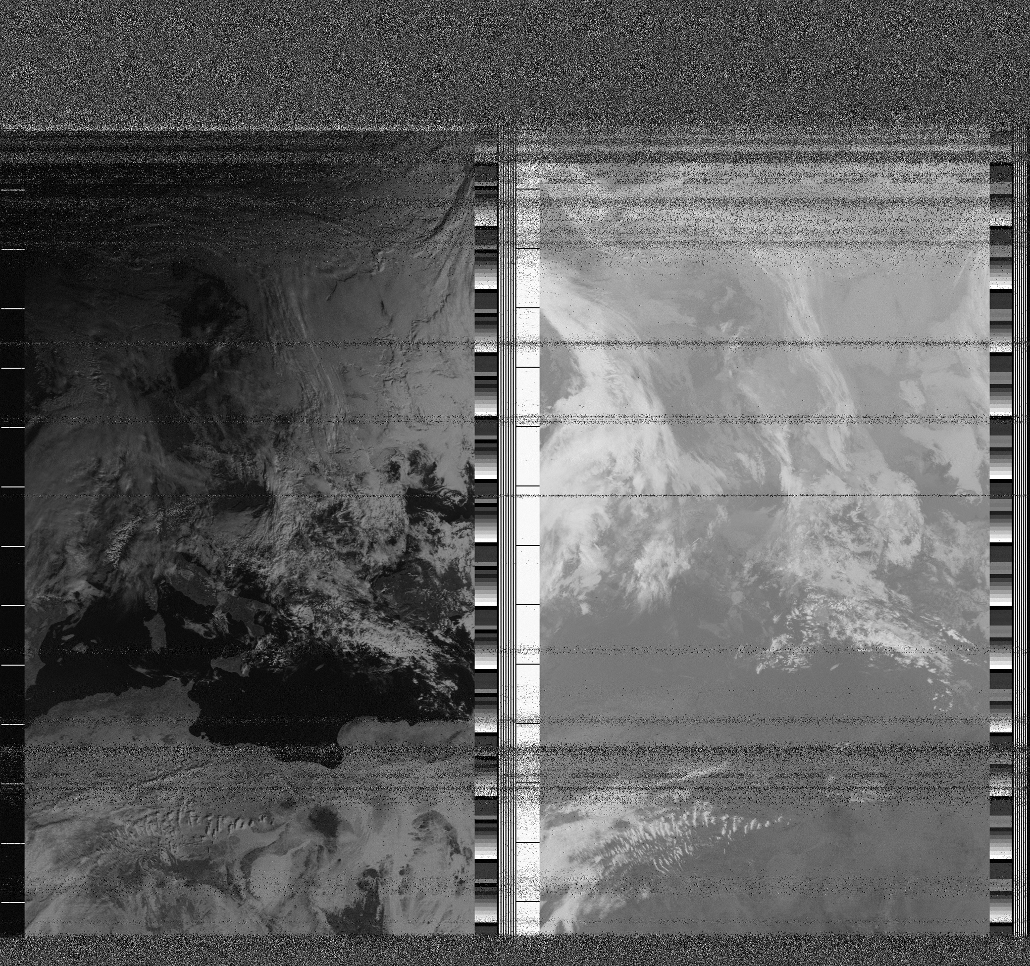 Pristine output with telemetry data withut cropping. Pristine images are
unenhanced, but normalised to produce images which represent,
as best as the software is able to, the original digital data. No attempt is made to temperature
normalise IR images. Disables gamma, sharpening, rotation, and other enhancements.