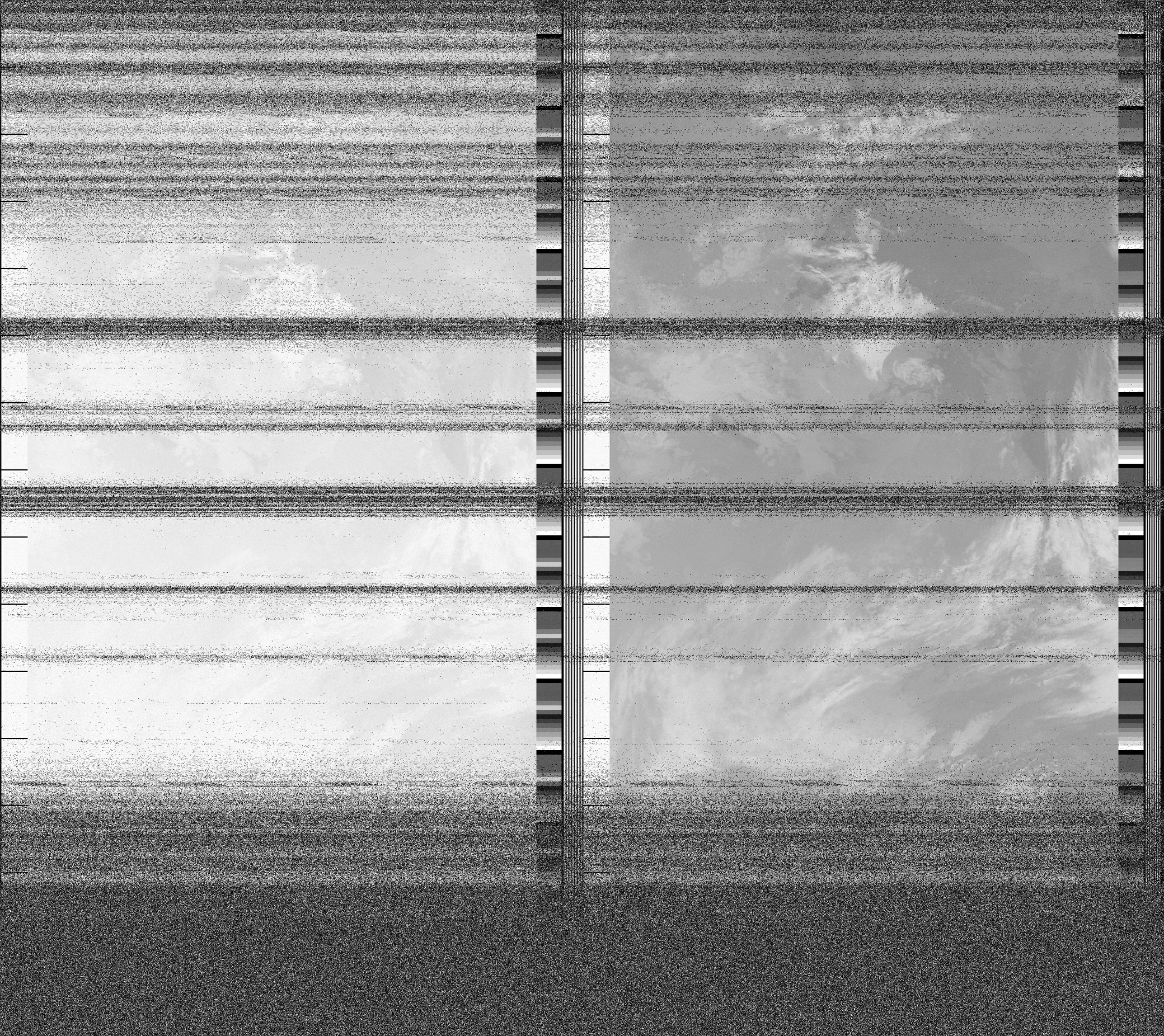 Pristine output with telemetry data withut cropping. Pristine images are
unenhanced, but normalised to produce images which represent,
as best as the software is able to, the original digital data. No attempt is made to temperature
normalise IR images. Disables gamma, sharpening, rotation, and other enhancements.