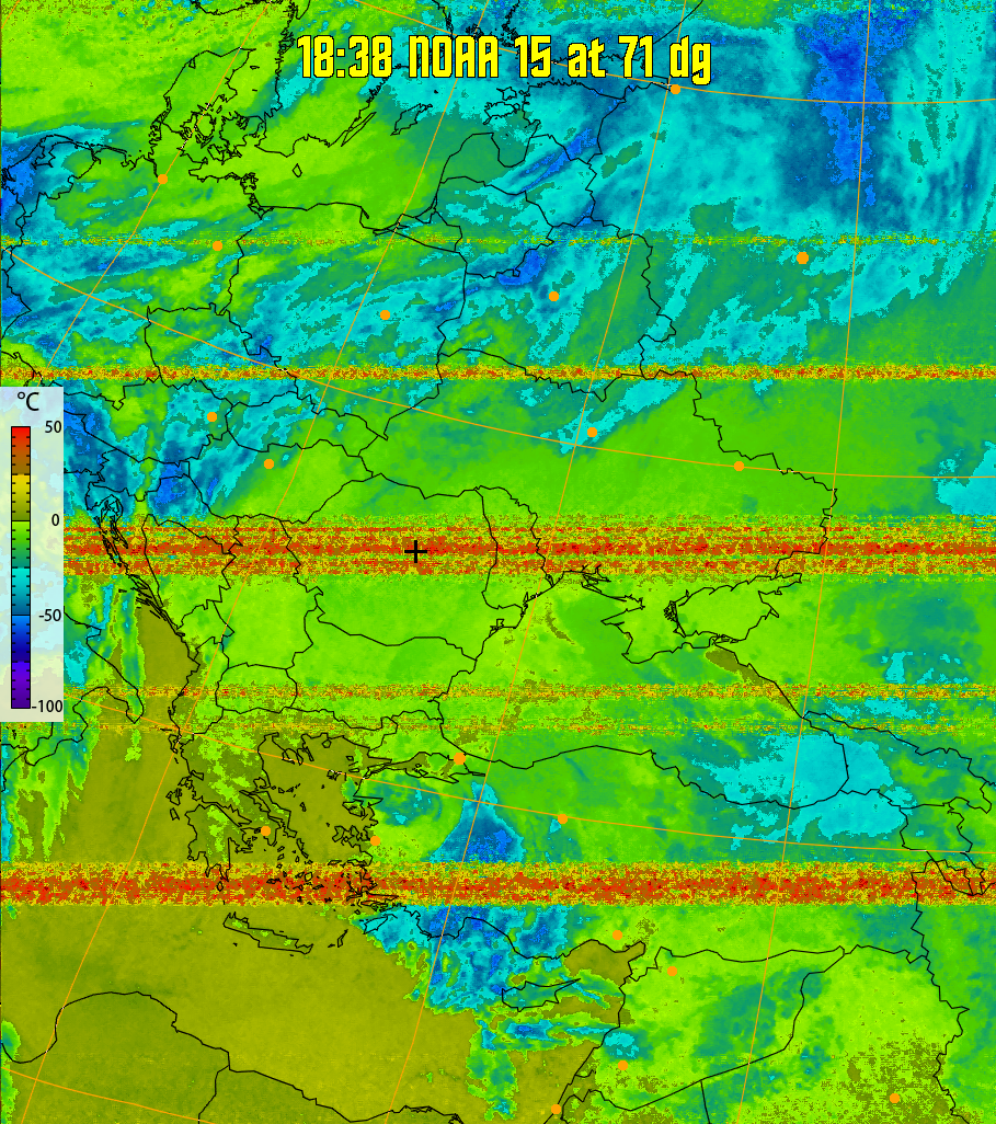 therm:
Produces a false colour image from NOAA APT images based on temperature.
Provides a good way of visualising cloud temperatures.