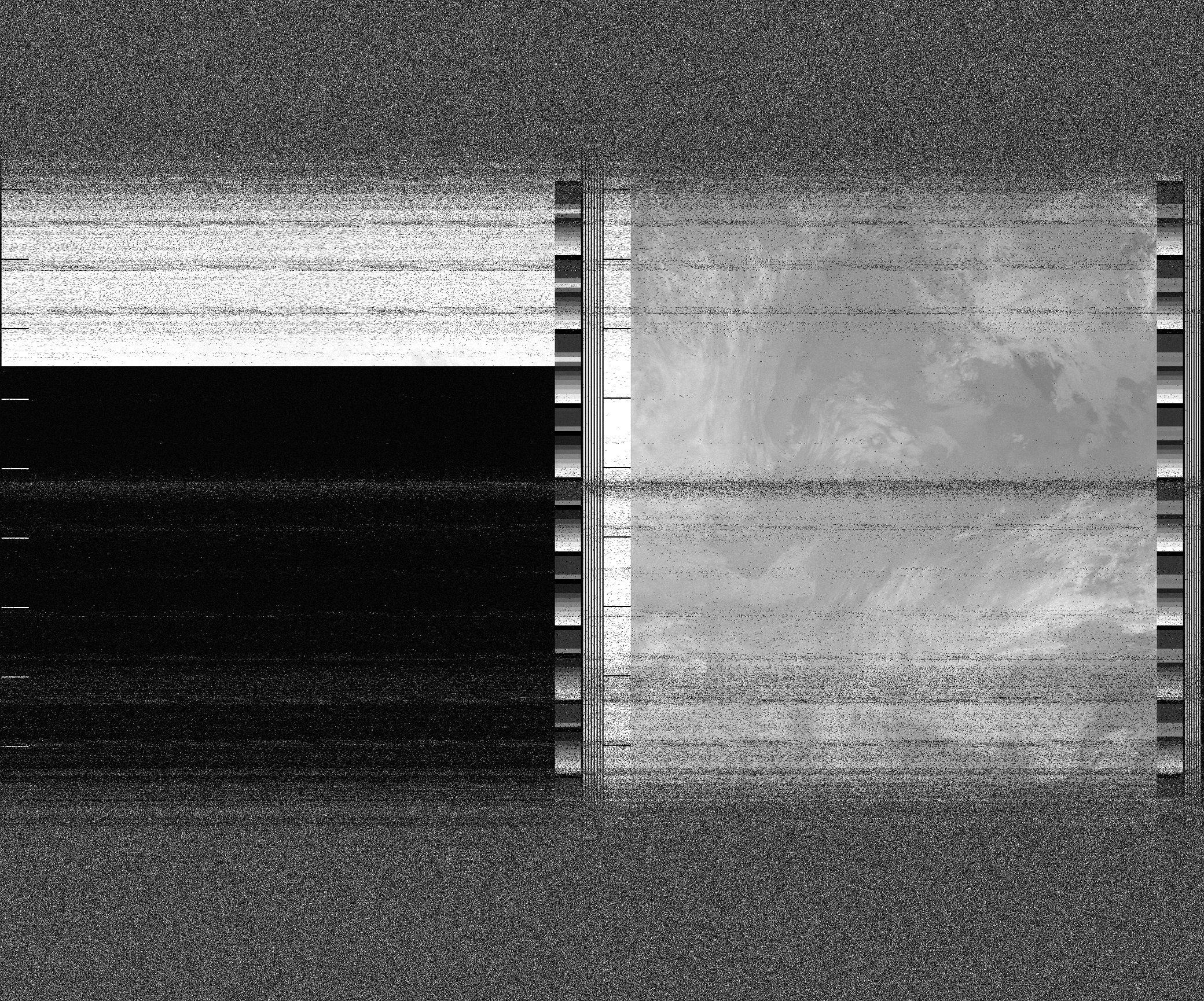 Pristine output with telemetry data withut cropping. Pristine images are
unenhanced, but normalised to produce images which represent,
as best as the software is able to, the original digital data. No attempt is made to temperature
normalise IR images. Disables gamma, sharpening, rotation, and other enhancements.