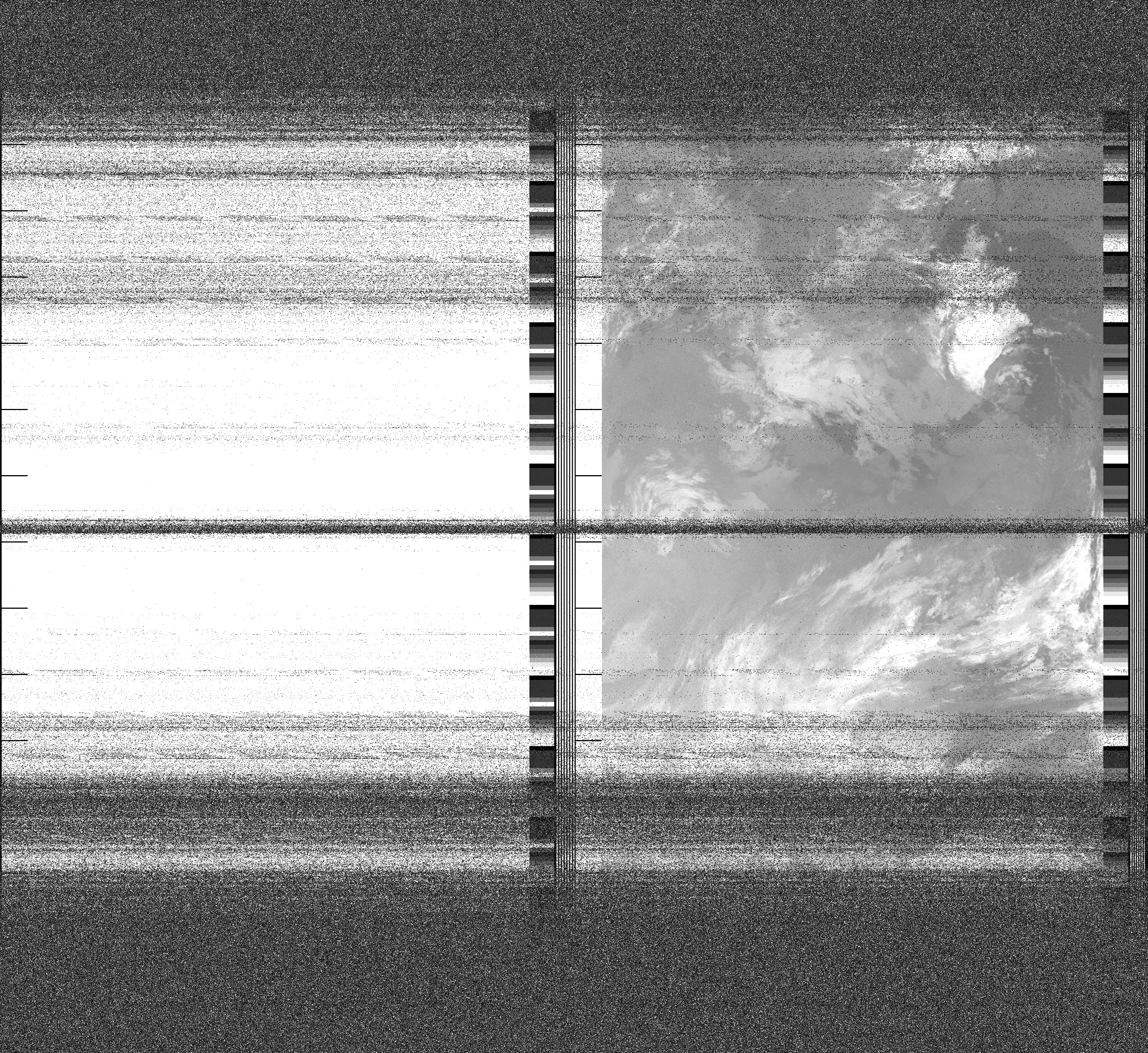 Pristine output with telemetry data withut cropping. Pristine images are
unenhanced, but normalised to produce images which represent,
as best as the software is able to, the original digital data. No attempt is made to temperature
normalise IR images. Disables gamma, sharpening, rotation, and other enhancements.