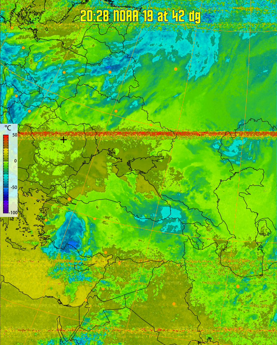 therm:
Produces a false colour image from NOAA APT images based on temperature.
Provides a good way of visualising cloud temperatures.