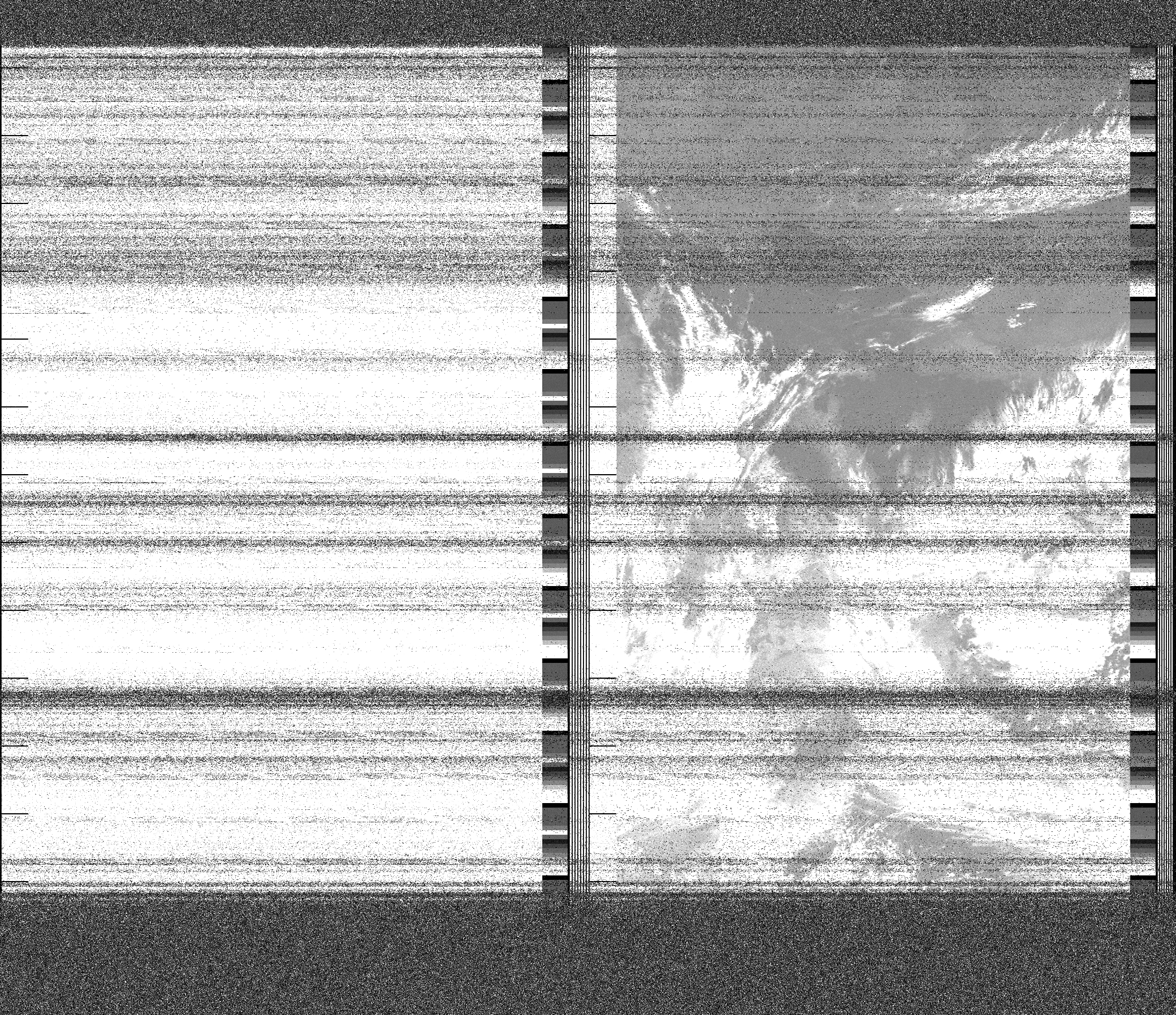 Pristine output with telemetry data withut cropping. Pristine images are
unenhanced, but normalised to produce images which represent,
as best as the software is able to, the original digital data. No attempt is made to temperature
normalise IR images. Disables gamma, sharpening, rotation, and other enhancements.