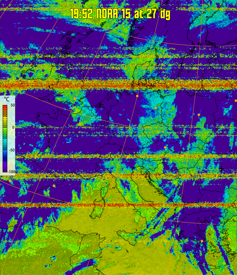 therm:
Produces a false colour image from NOAA APT images based on temperature.
Provides a good way of visualising cloud temperatures.