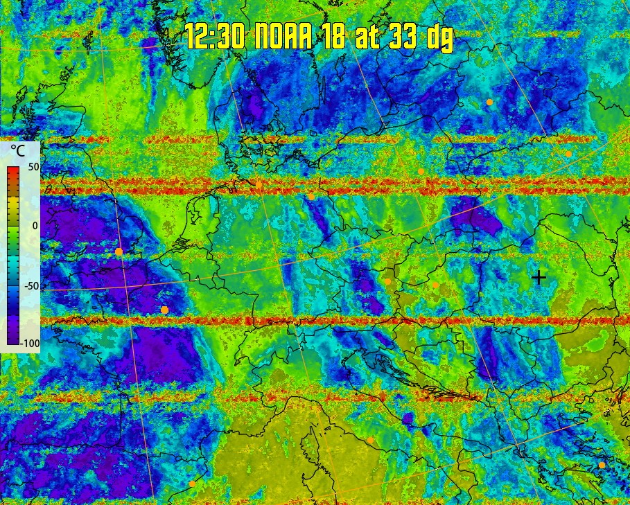 therm:
Produces a false colour image from NOAA APT images based on temperature.
Provides a good way of visualising cloud temperatures.