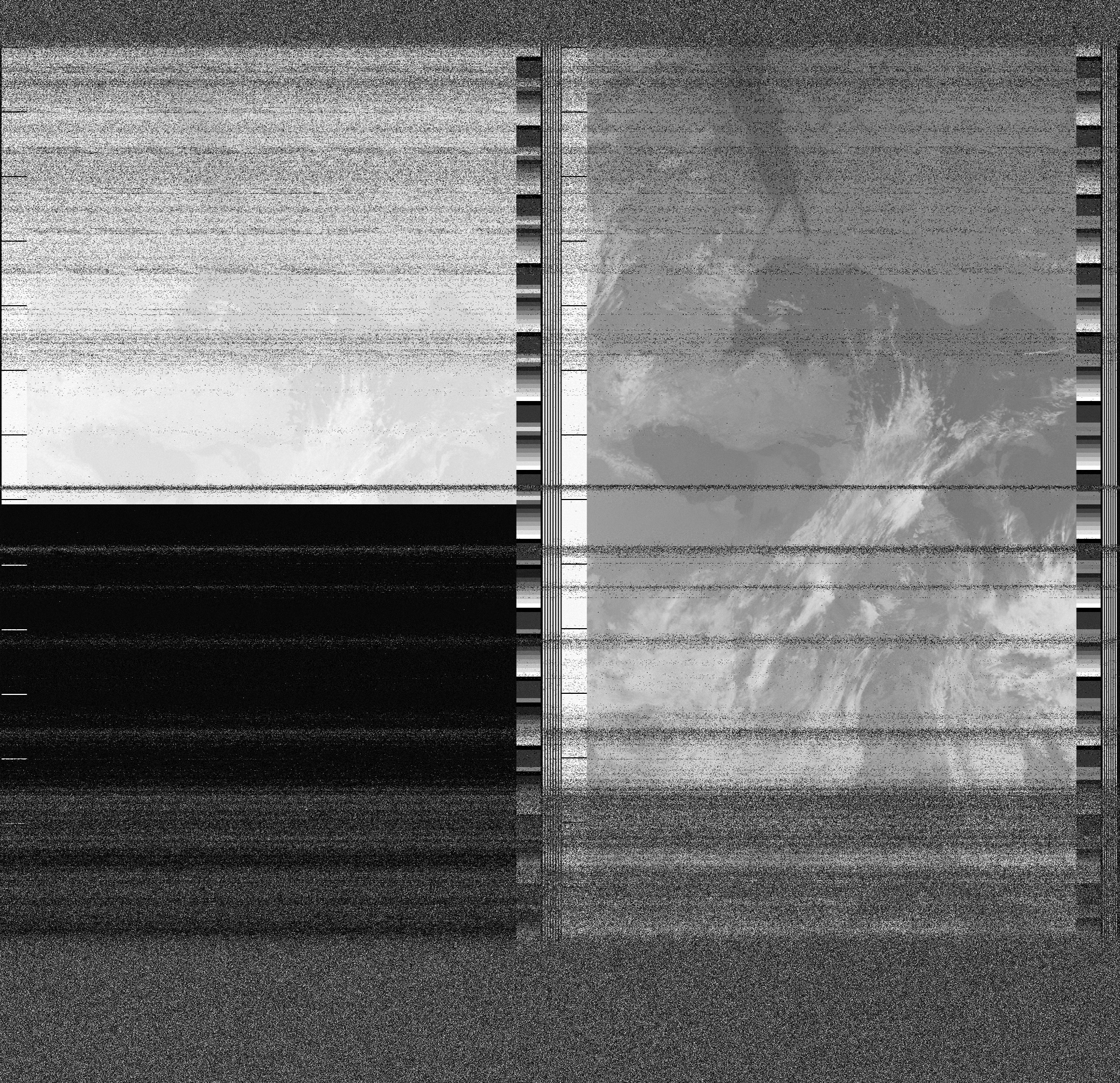 Pristine output with telemetry data withut cropping. Pristine images are
unenhanced, but normalised to produce images which represent,
as best as the software is able to, the original digital data. No attempt is made to temperature
normalise IR images. Disables gamma, sharpening, rotation, and other enhancements.