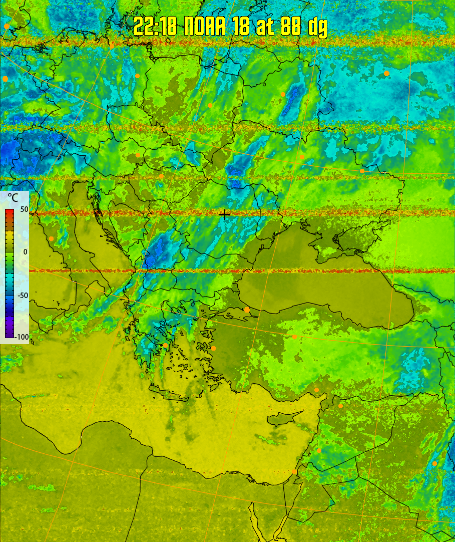 therm:
Produces a false colour image from NOAA APT images based on temperature.
Provides a good way of visualising cloud temperatures.