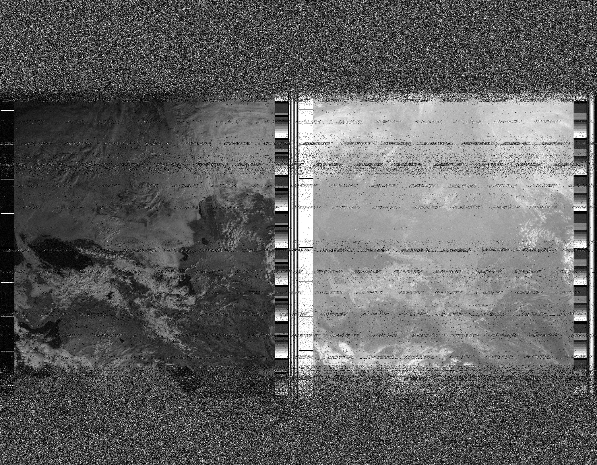 Pristine output with telemetry data withut cropping. Pristine images are
unenhanced, but normalised to produce images which represent,
as best as the software is able to, the original digital data. No attempt is made to temperature
normalise IR images. Disables gamma, sharpening, rotation, and other enhancements.