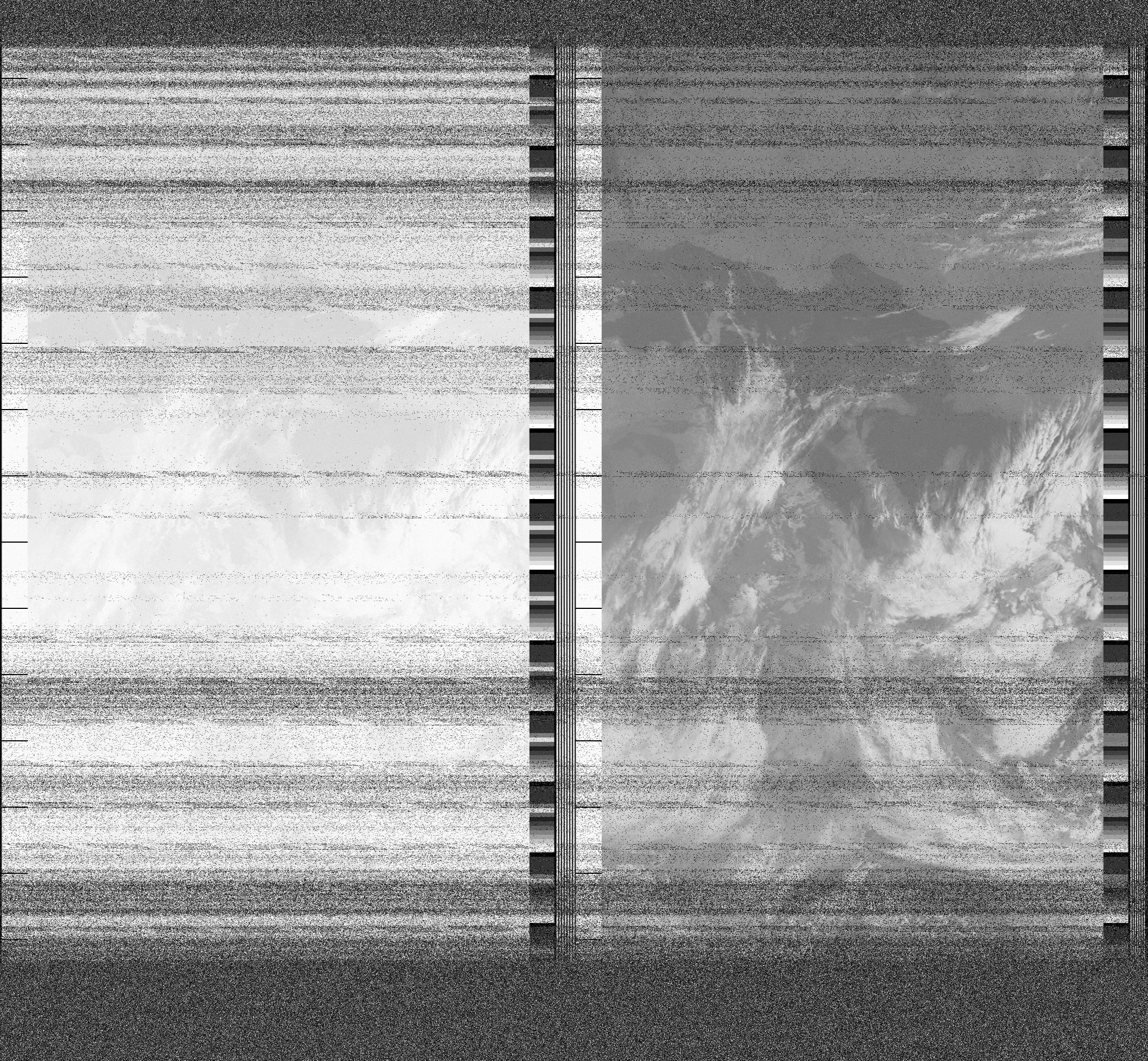 Pristine output with telemetry data withut cropping. Pristine images are
unenhanced, but normalised to produce images which represent,
as best as the software is able to, the original digital data. No attempt is made to temperature
normalise IR images. Disables gamma, sharpening, rotation, and other enhancements.