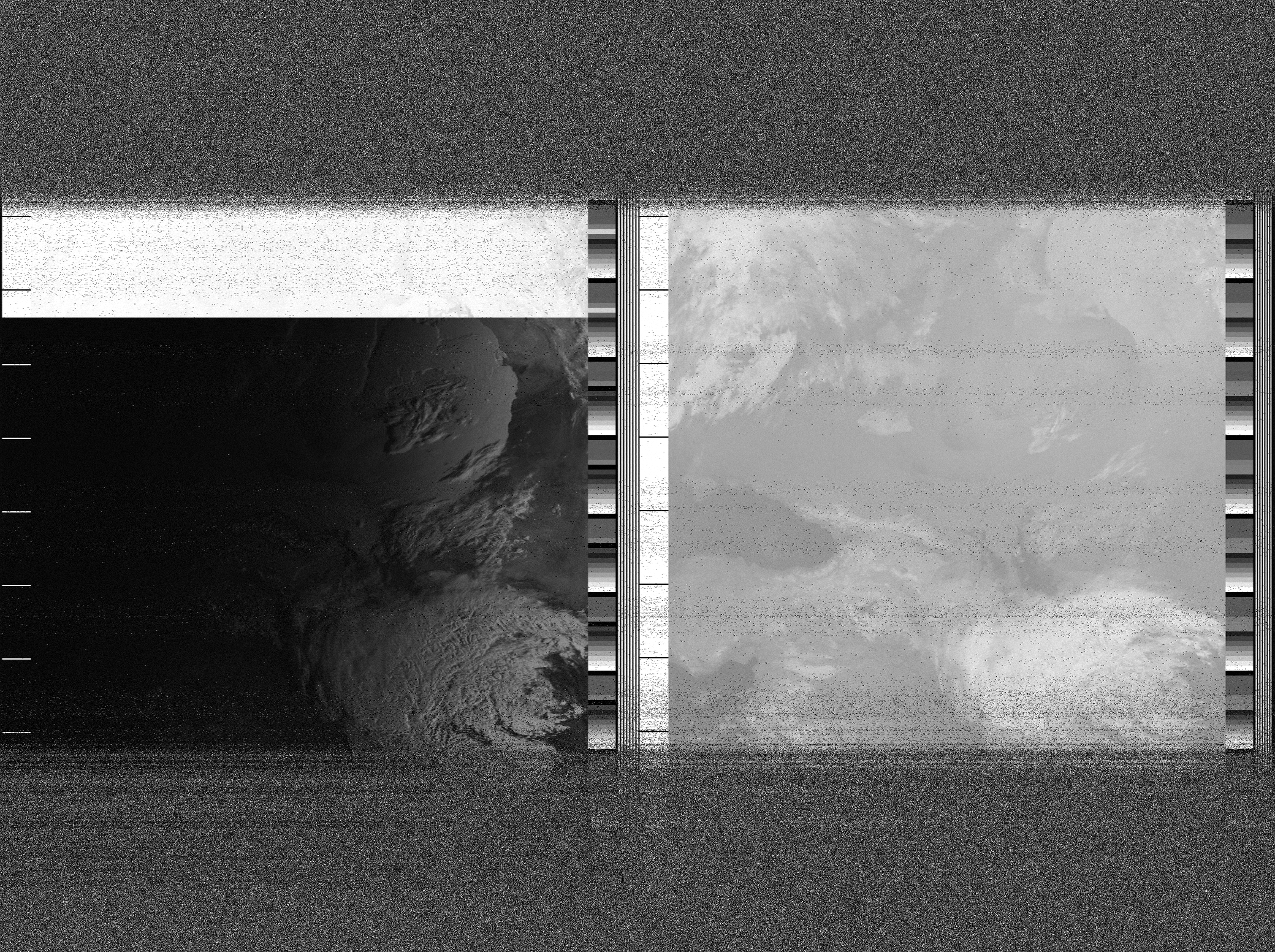 Pristine output with telemetry data withut cropping. Pristine images are
unenhanced, but normalised to produce images which represent,
as best as the software is able to, the original digital data. No attempt is made to temperature
normalise IR images. Disables gamma, sharpening, rotation, and other enhancements.