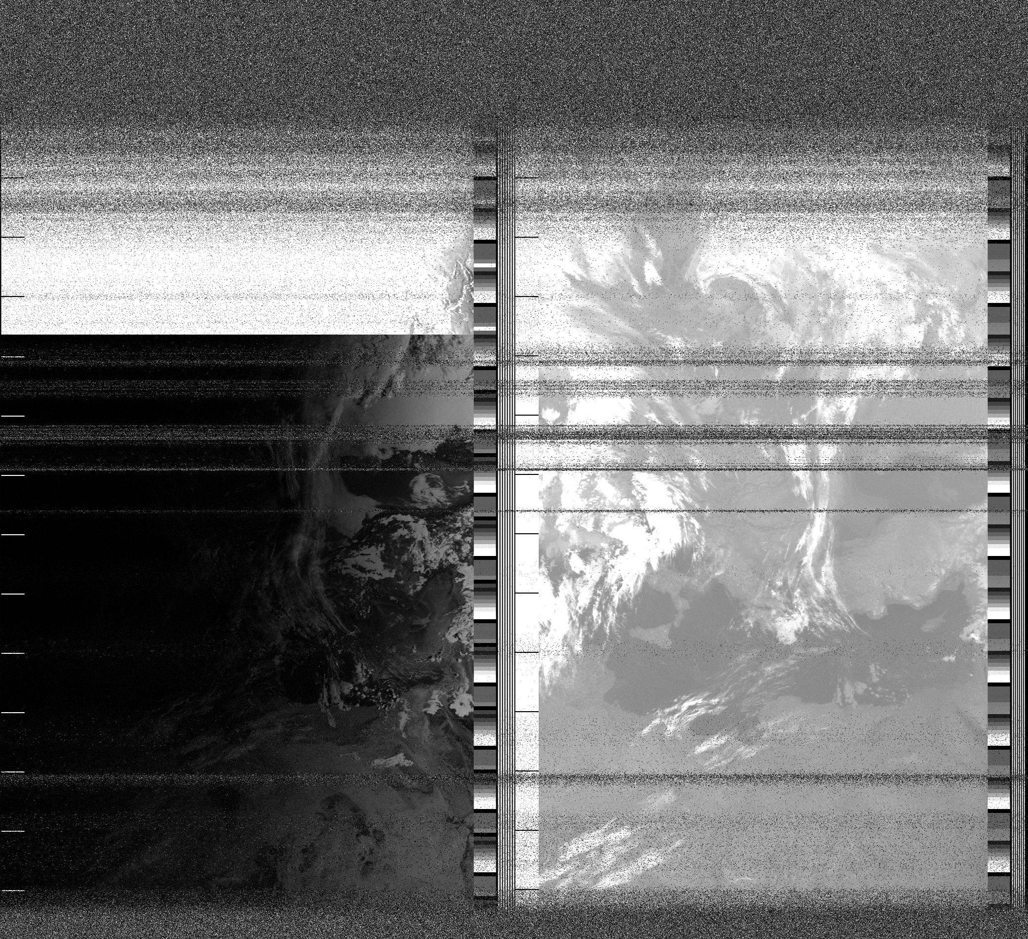 Pristine output with telemetry data withut cropping. Pristine images are
unenhanced, but normalised to produce images which represent,
as best as the software is able to, the original digital data. No attempt is made to temperature
normalise IR images. Disables gamma, sharpening, rotation, and other enhancements.