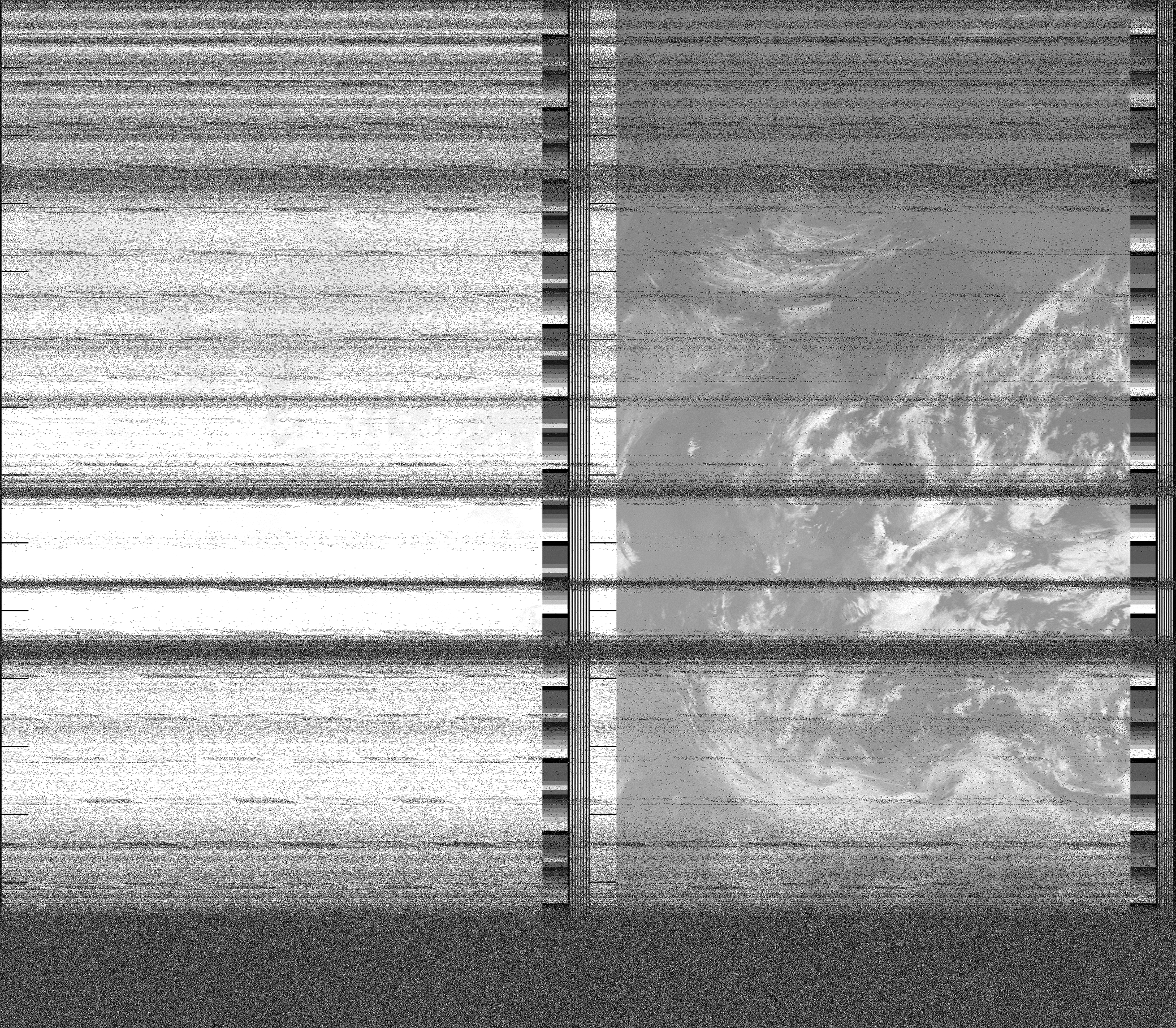 Pristine output with telemetry data withut cropping. Pristine images are
unenhanced, but normalised to produce images which represent,
as best as the software is able to, the original digital data. No attempt is made to temperature
normalise IR images. Disables gamma, sharpening, rotation, and other enhancements.