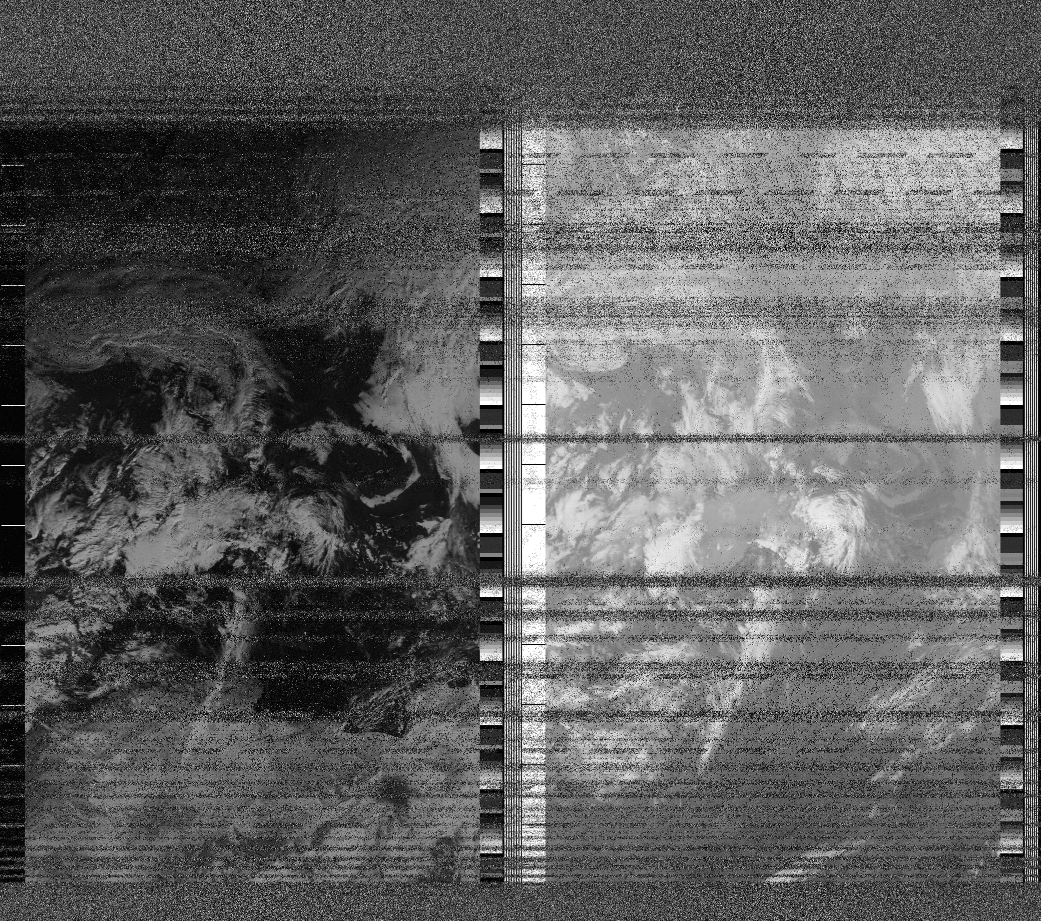 Pristine output with telemetry data withut cropping. Pristine images are
unenhanced, but normalised to produce images which represent,
as best as the software is able to, the original digital data. No attempt is made to temperature
normalise IR images. Disables gamma, sharpening, rotation, and other enhancements.