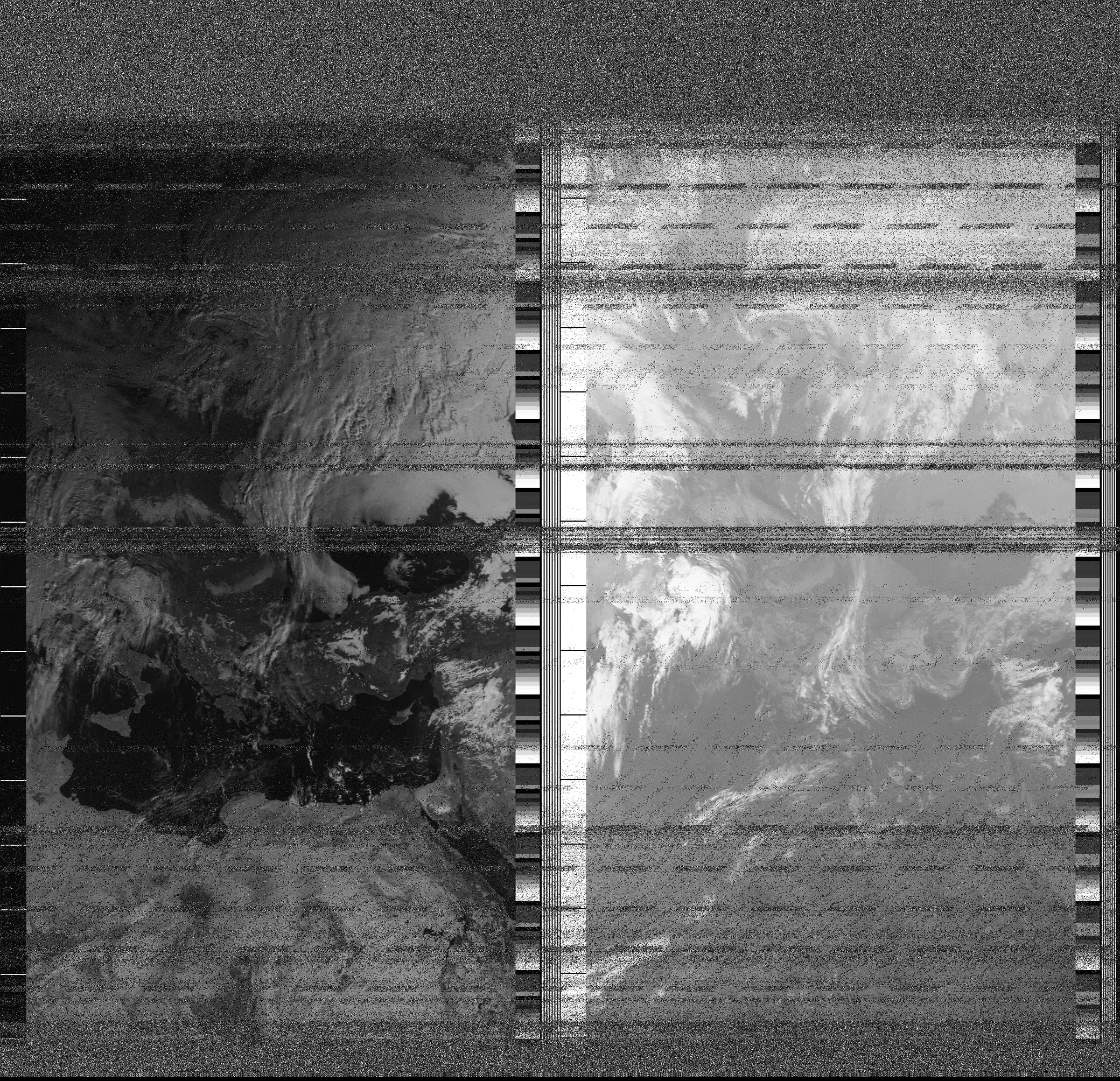 Pristine output with telemetry data withut cropping. Pristine images are
unenhanced, but normalised to produce images which represent,
as best as the software is able to, the original digital data. No attempt is made to temperature
normalise IR images. Disables gamma, sharpening, rotation, and other enhancements.