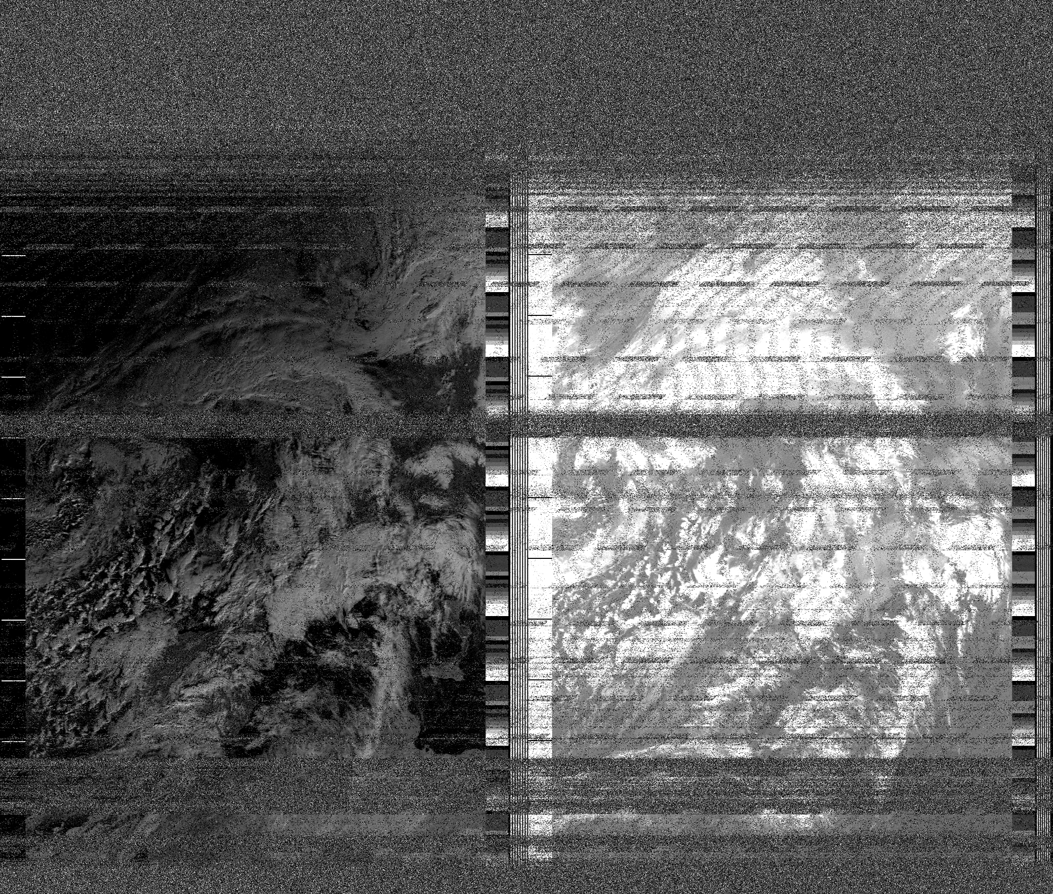 Pristine output with telemetry data withut cropping. Pristine images are
unenhanced, but normalised to produce images which represent,
as best as the software is able to, the original digital data. No attempt is made to temperature
normalise IR images. Disables gamma, sharpening, rotation, and other enhancements.