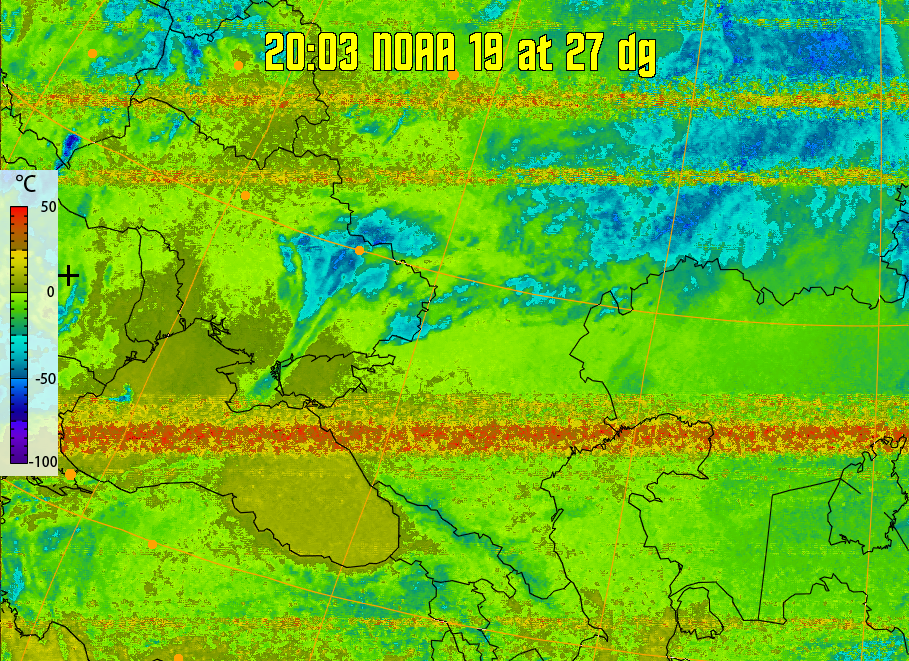 therm:
Produces a false colour image from NOAA APT images based on temperature.
Provides a good way of visualising cloud temperatures.