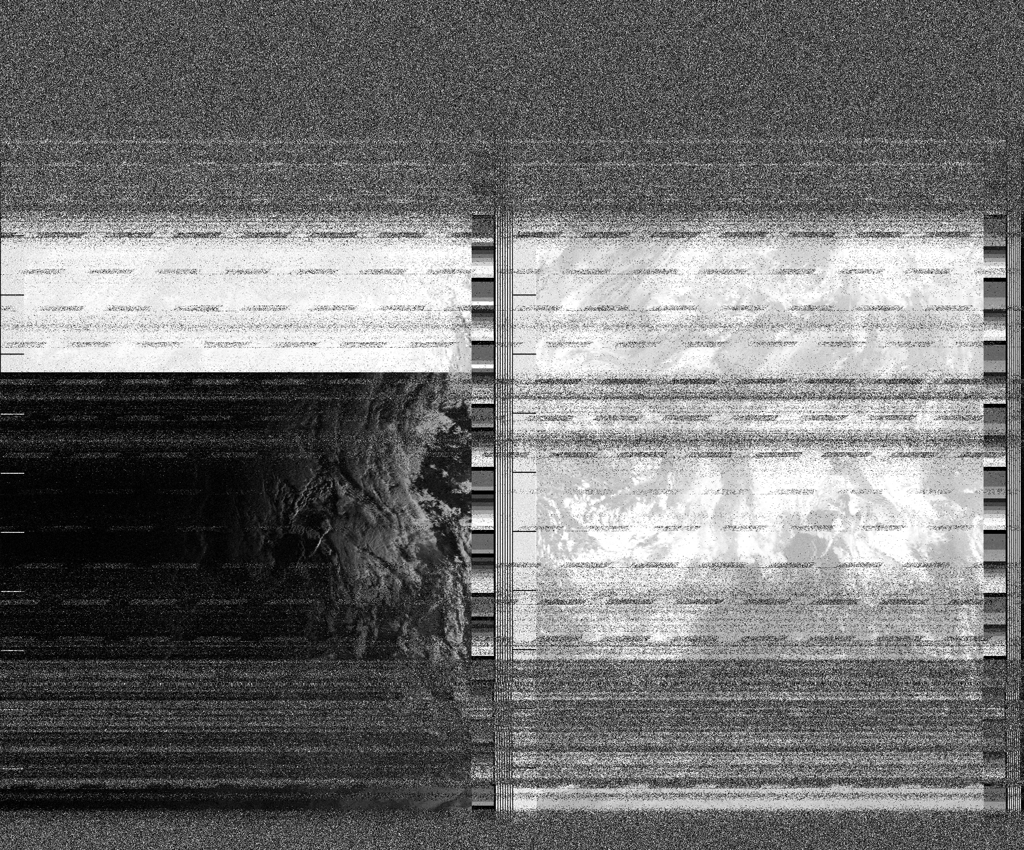 Pristine output with telemetry data withut cropping. Pristine images are
unenhanced, but normalised to produce images which represent,
as best as the software is able to, the original digital data. No attempt is made to temperature
normalise IR images. Disables gamma, sharpening, rotation, and other enhancements.