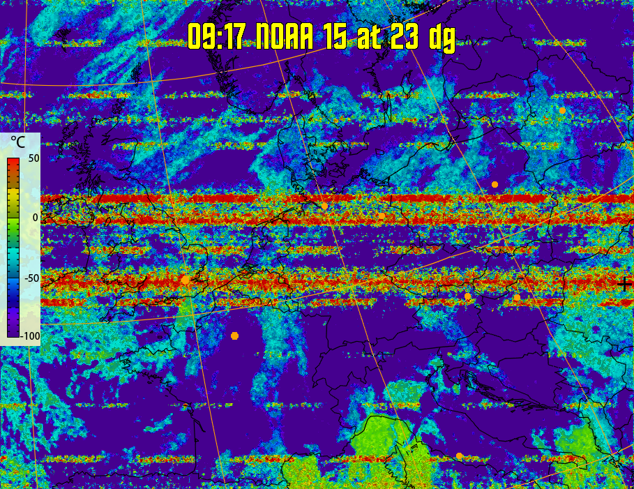 therm:
Produces a false colour image from NOAA APT images based on temperature.
Provides a good way of visualising cloud temperatures.