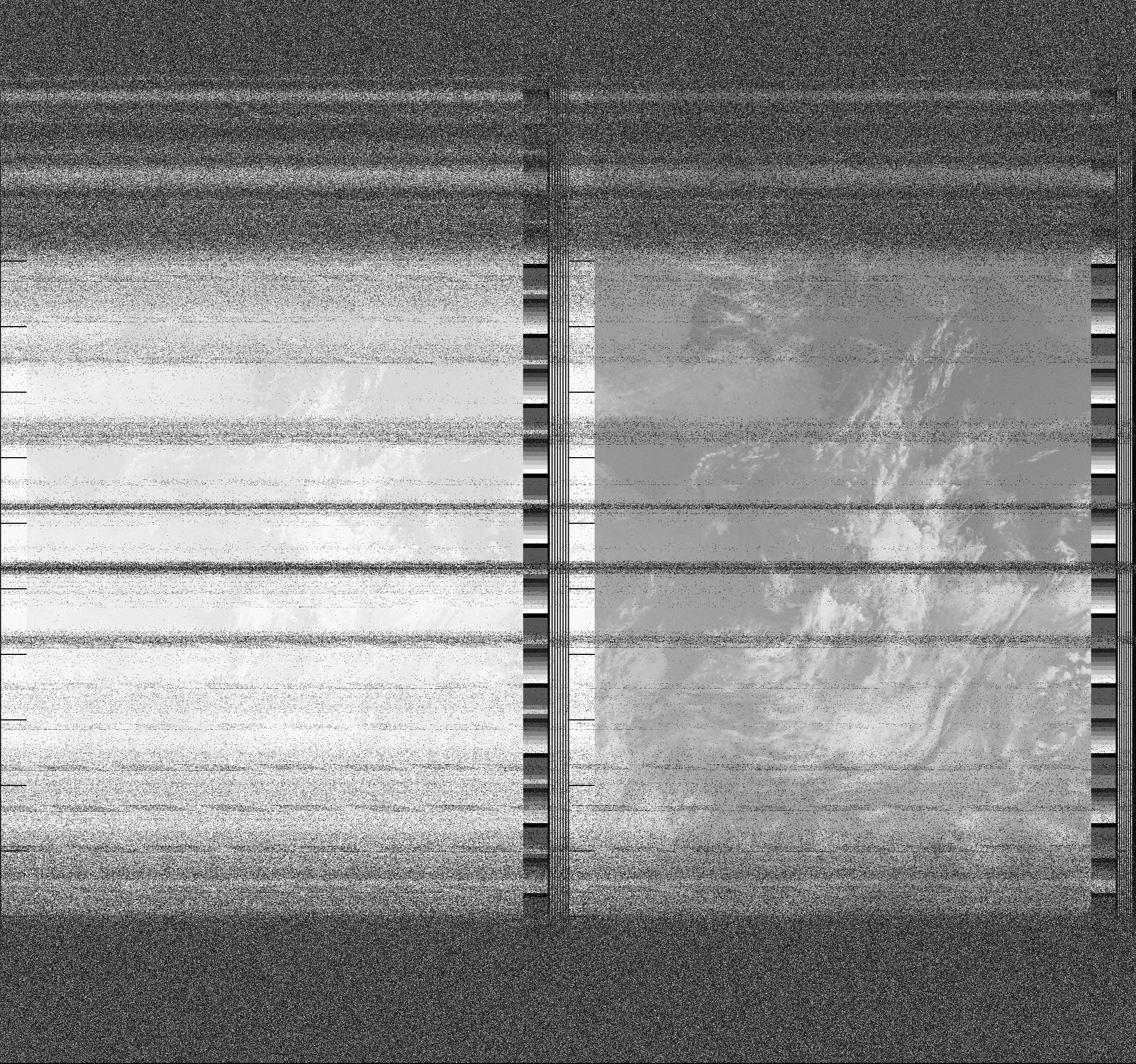 Pristine output with telemetry data withut cropping. Pristine images are
unenhanced, but normalised to produce images which represent,
as best as the software is able to, the original digital data. No attempt is made to temperature
normalise IR images. Disables gamma, sharpening, rotation, and other enhancements.