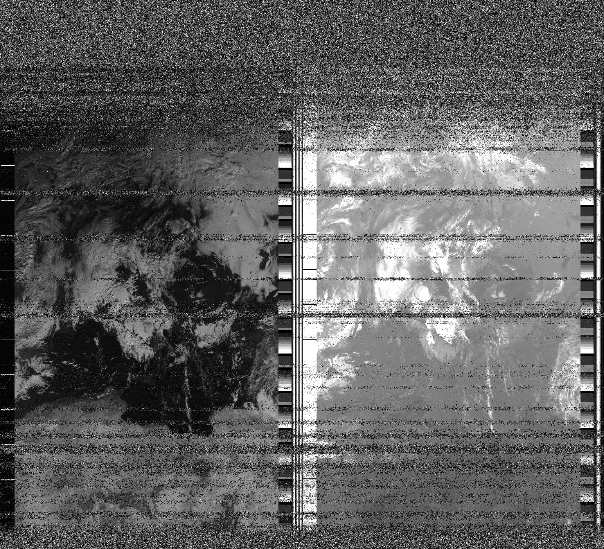 Pristine output with telemetry data withut cropping. Pristine images are
unenhanced, but normalised to produce images which represent,
as best as the software is able to, the original digital data. No attempt is made to temperature
normalise IR images. Disables gamma, sharpening, rotation, and other enhancements.