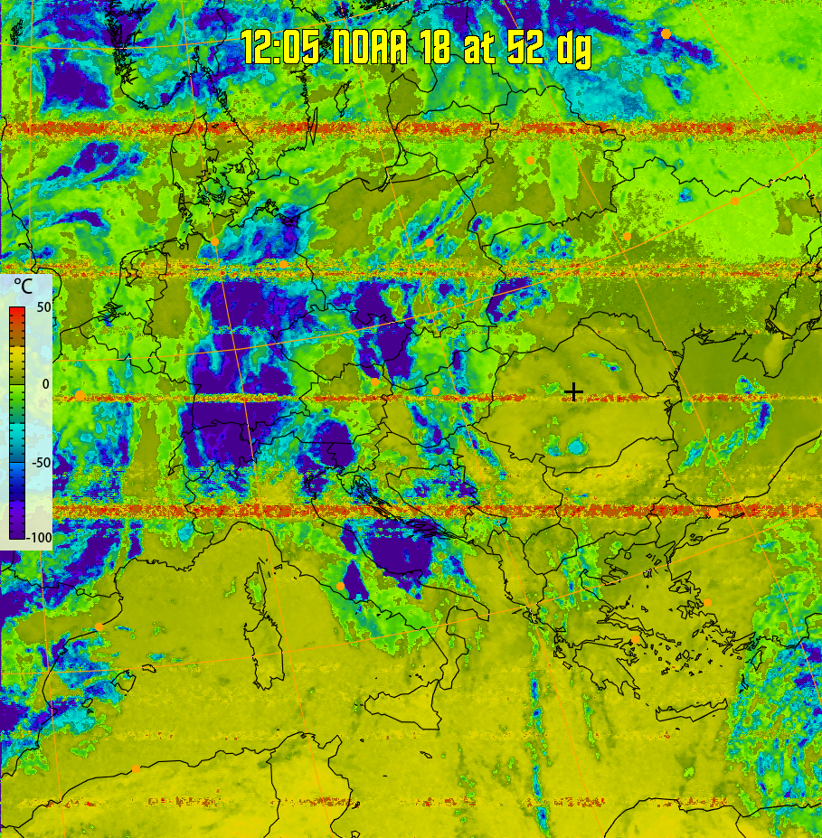 therm:
Produces a false colour image from NOAA APT images based on temperature.
Provides a good way of visualising cloud temperatures.