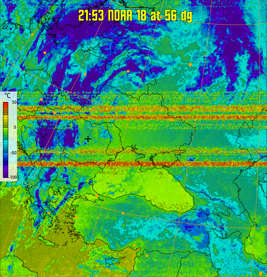 therm:
Produces a false colour image from NOAA APT images based on temperature.
Provides a good way of visualising cloud temperatures.