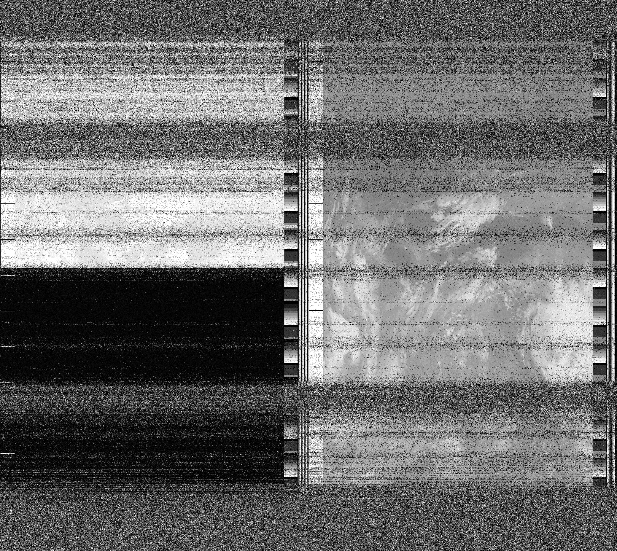 Pristine output with telemetry data withut cropping. Pristine images are
unenhanced, but normalised to produce images which represent,
as best as the software is able to, the original digital data. No attempt is made to temperature
normalise IR images. Disables gamma, sharpening, rotation, and other enhancements.