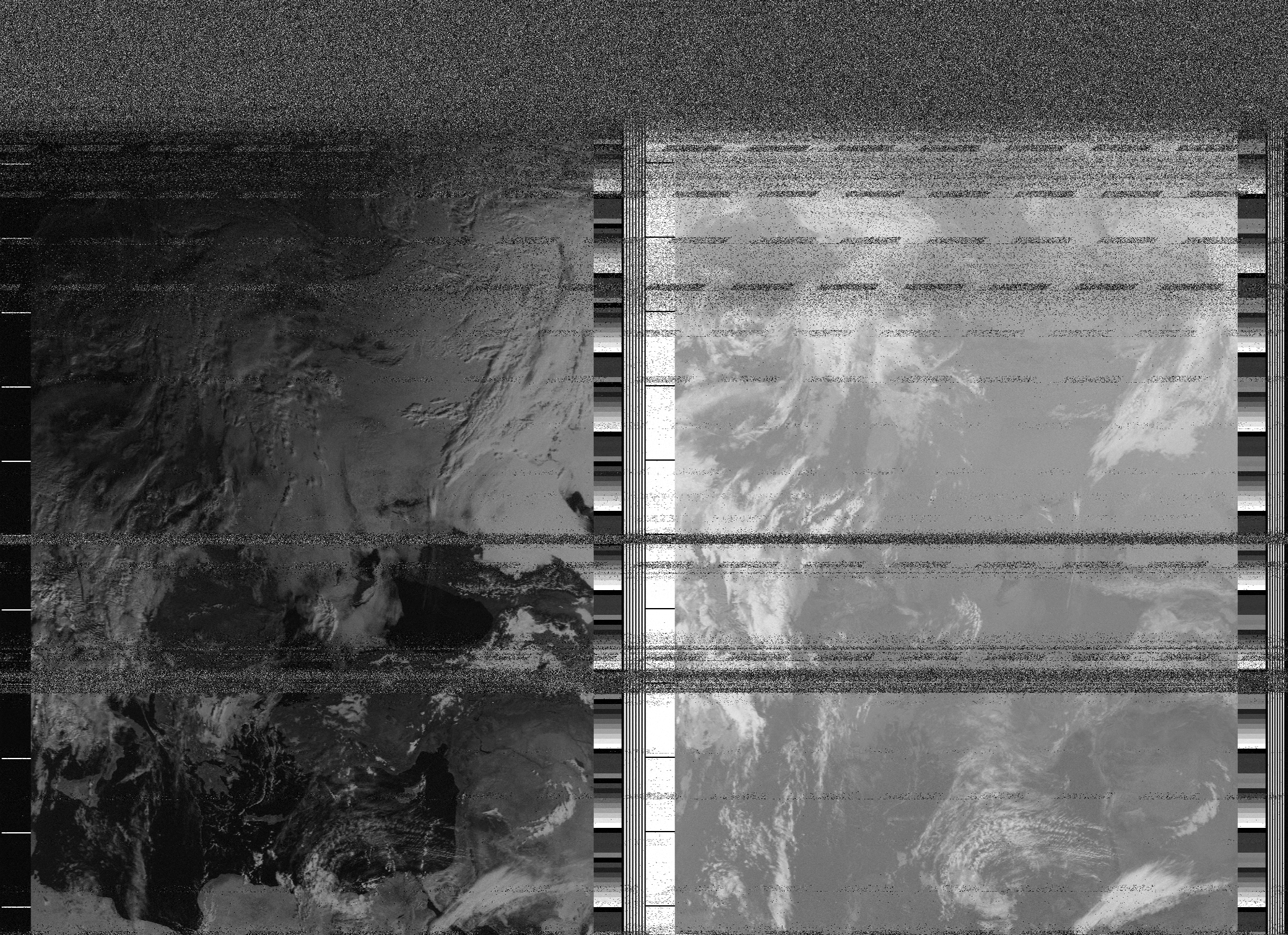 Pristine output with telemetry data withut cropping. Pristine images are
unenhanced, but normalised to produce images which represent,
as best as the software is able to, the original digital data. No attempt is made to temperature
normalise IR images. Disables gamma, sharpening, rotation, and other enhancements.