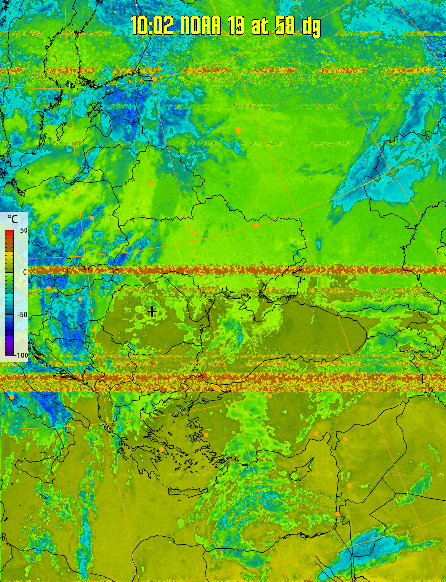 therm:
Produces a false colour image from NOAA APT images based on temperature.
Provides a good way of visualising cloud temperatures.